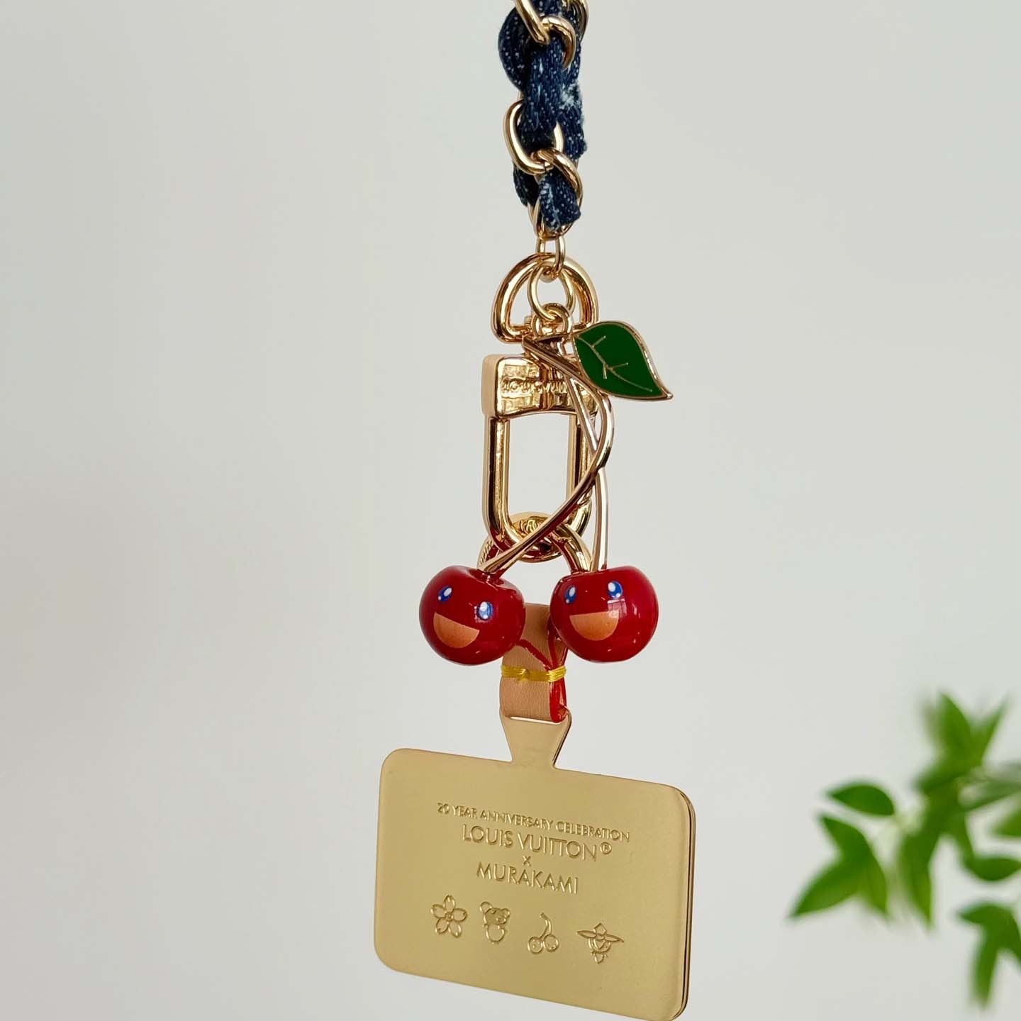 Louis Vuitton LV x TM Denim Cerise Phone Holder S00   M02623 - DopestKickz