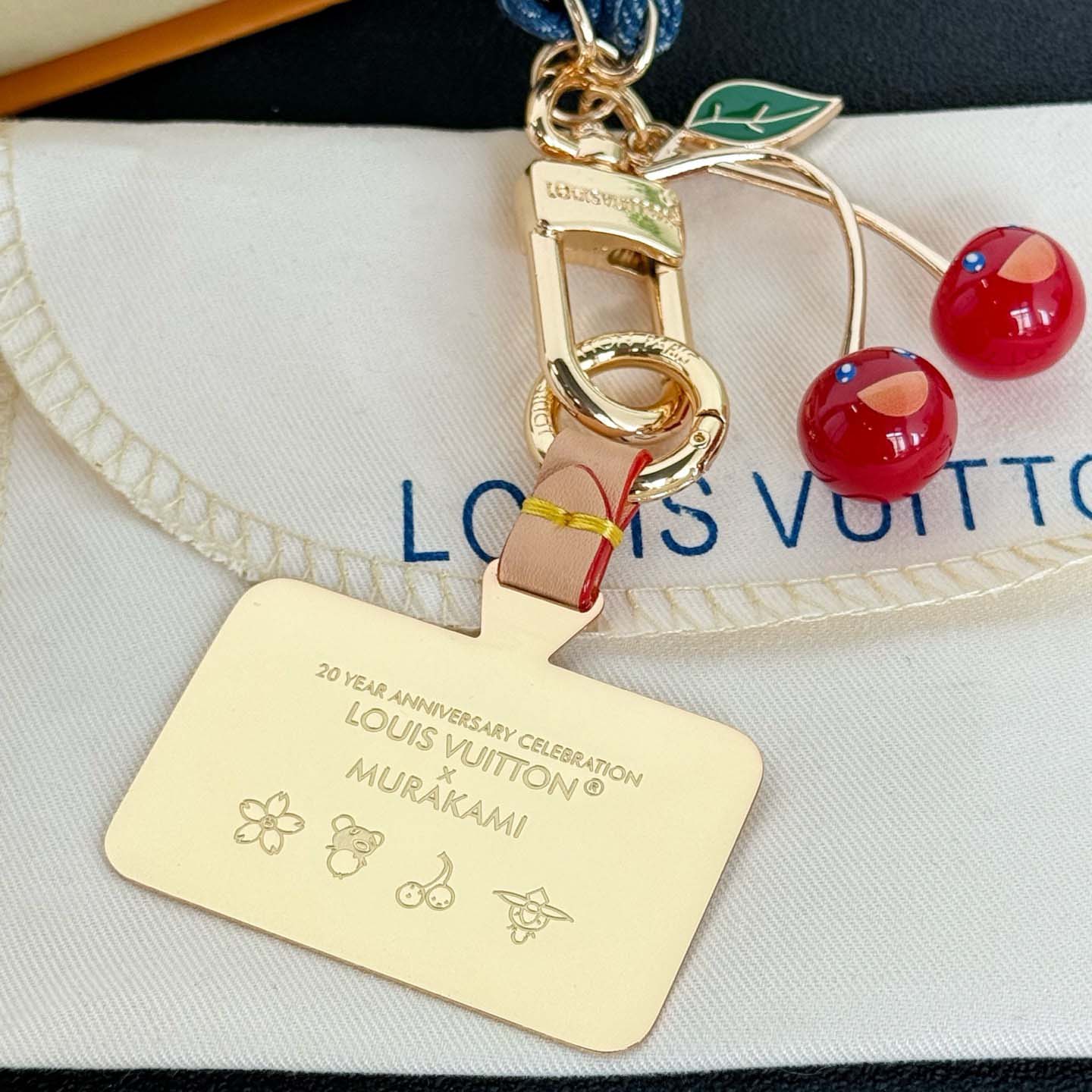 Louis Vuitton LV x TM Denim Cerise Phone Holder S00   M02623 - DopestKickz