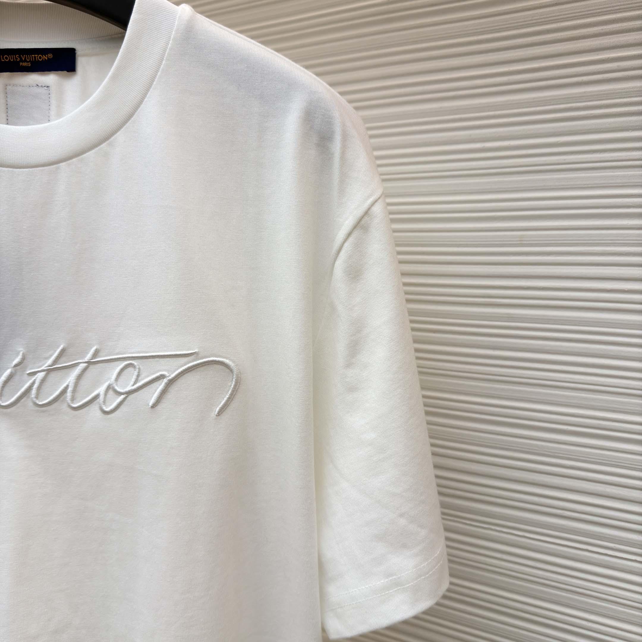 Louis Vuitton Embellished Signature Short-Sleeved T-Shirt    - DopestKickz