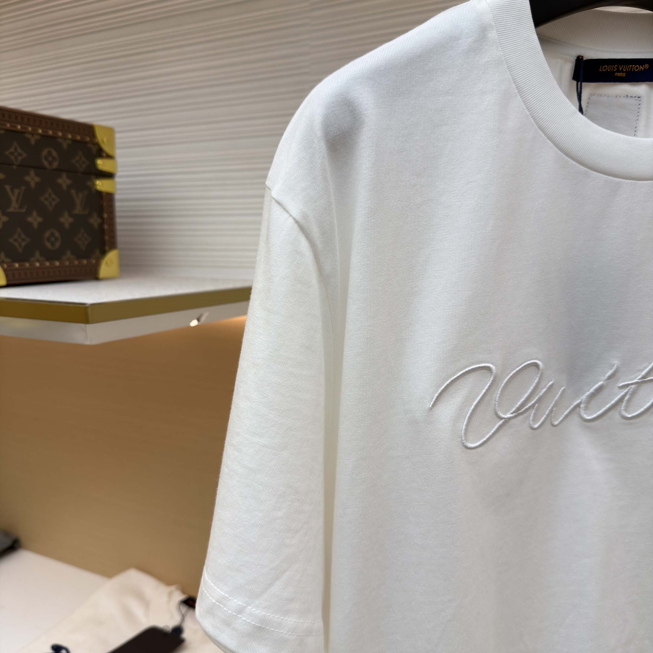 Louis Vuitton Embellished Signature Short-Sleeved T-Shirt    - DopestKickz