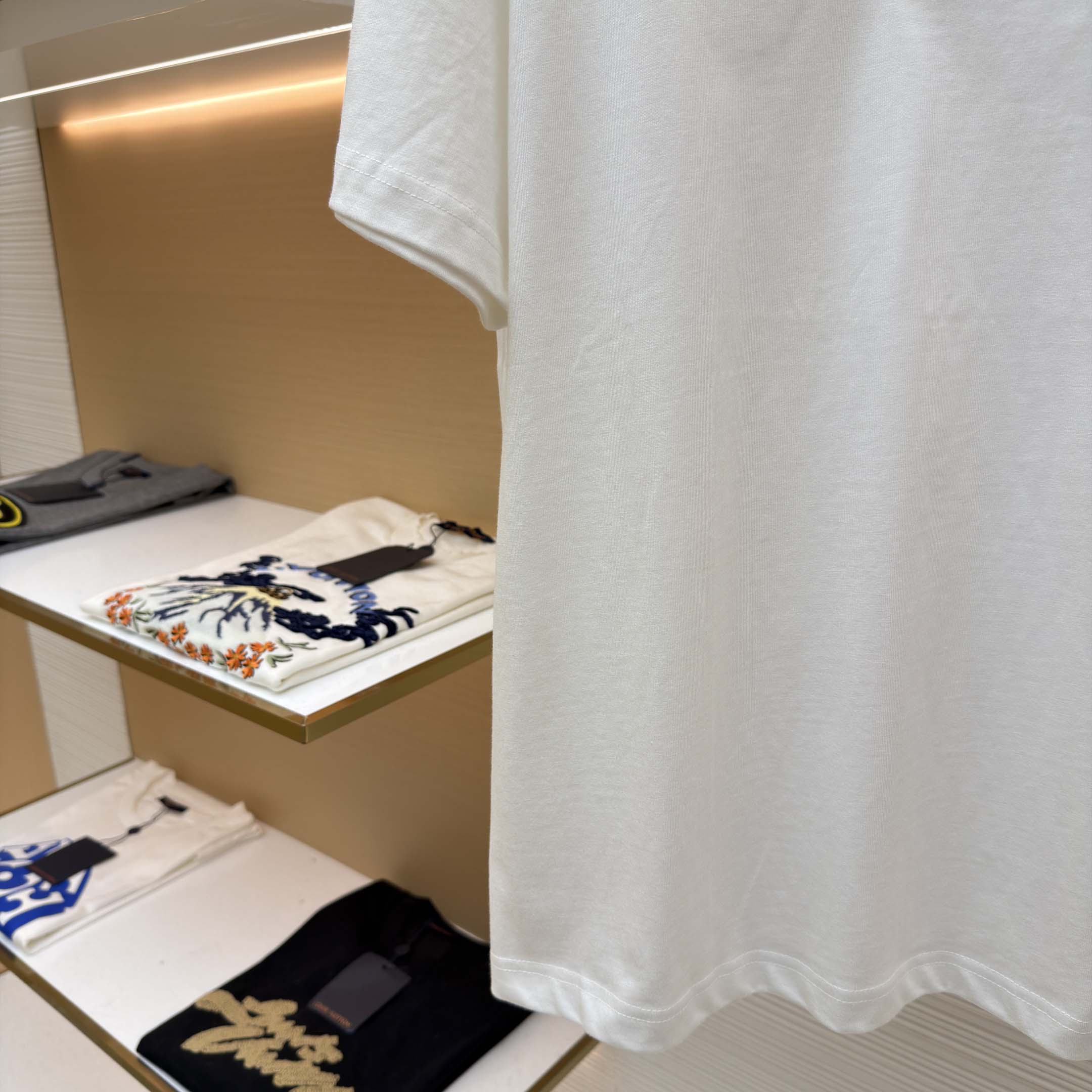 Louis Vuitton Embellished Signature Short-Sleeved T-Shirt    - DopestKickz