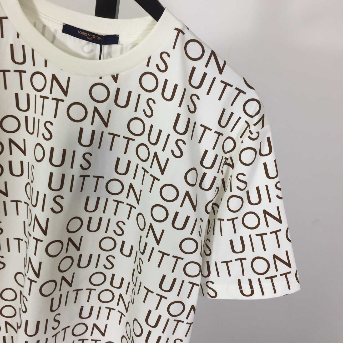 Louis Vuitton Cotton T-shirt With All-over Logo Print - DopestKickz