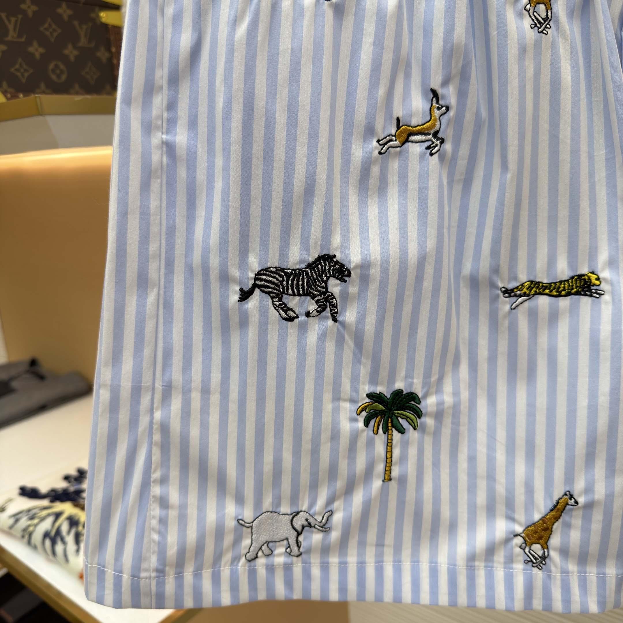 Louis Vuitton LV x The Darjeeling Limited Embroidered Striped Shorts    1AJUXJ - DopestKickz