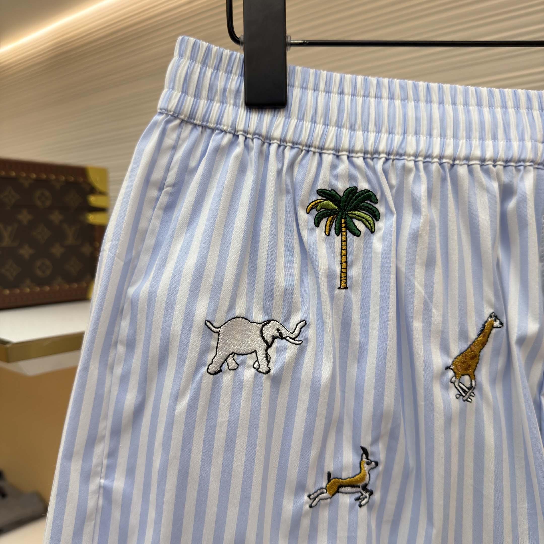 Louis Vuitton LV x The Darjeeling Limited Embroidered Striped Shorts    1AJUXJ - DopestKickz