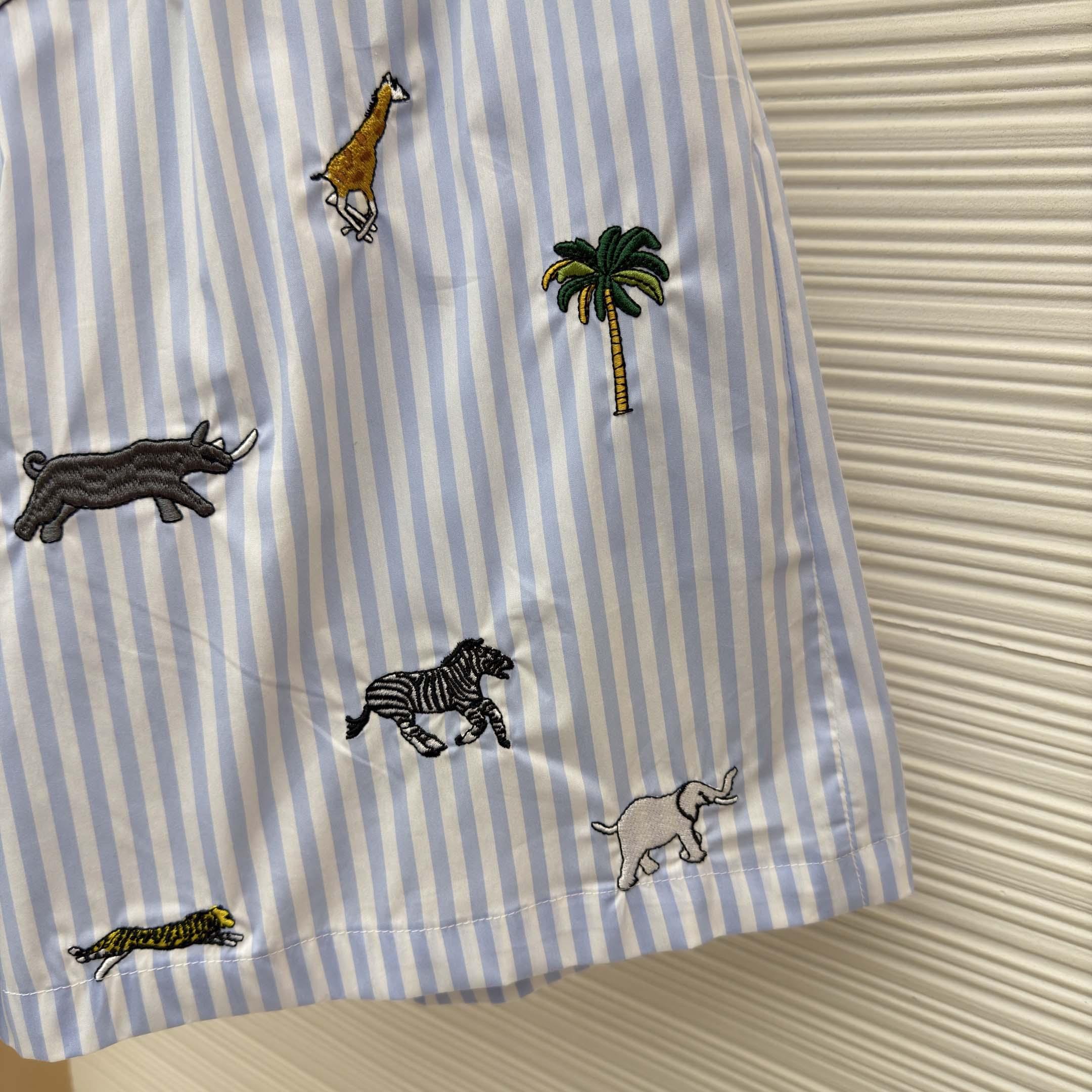 Louis Vuitton LV x The Darjeeling Limited Embroidered Striped Shorts    1AJUXJ - DopestKickz