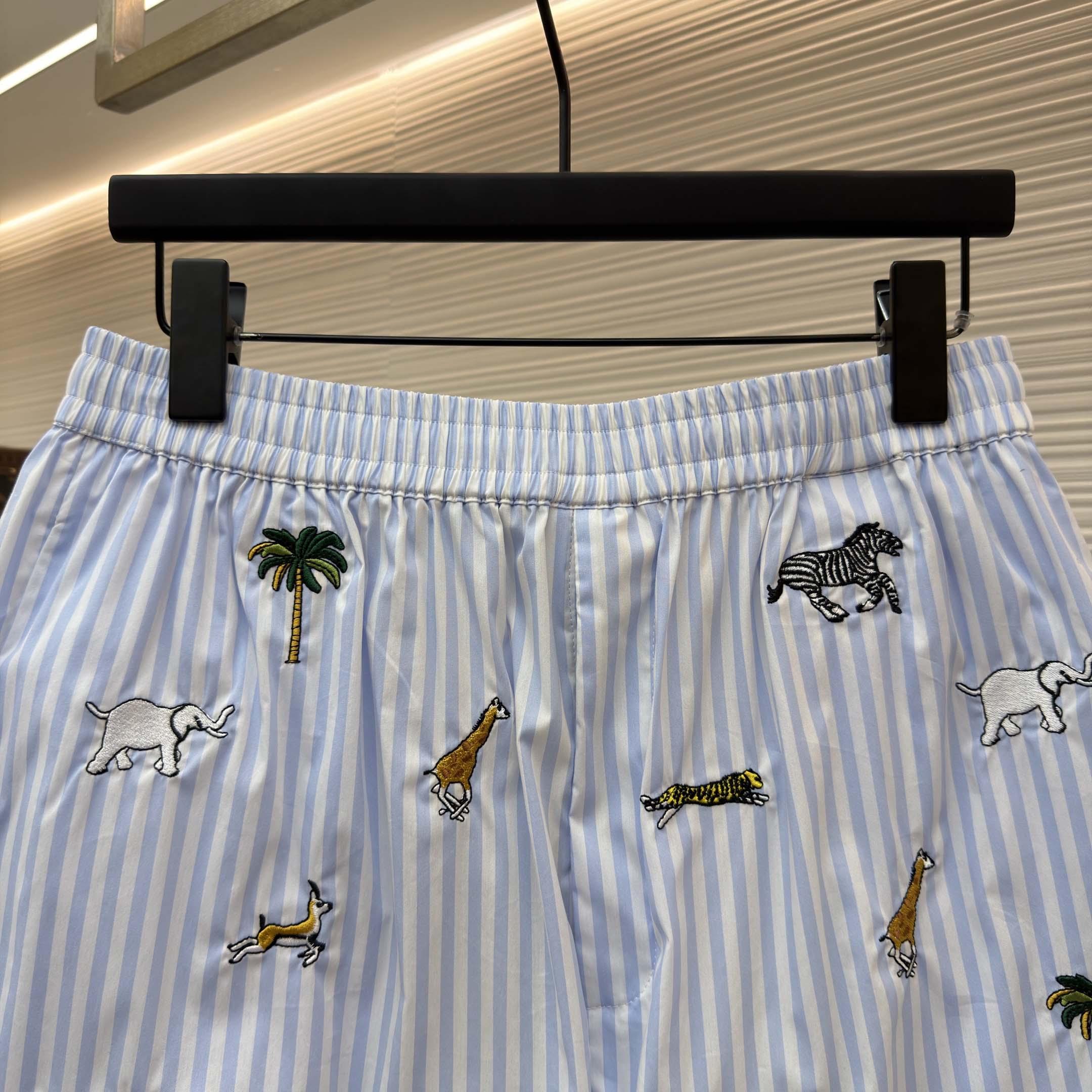 Louis Vuitton LV x The Darjeeling Limited Embroidered Striped Shorts    1AJUXJ - DopestKickz