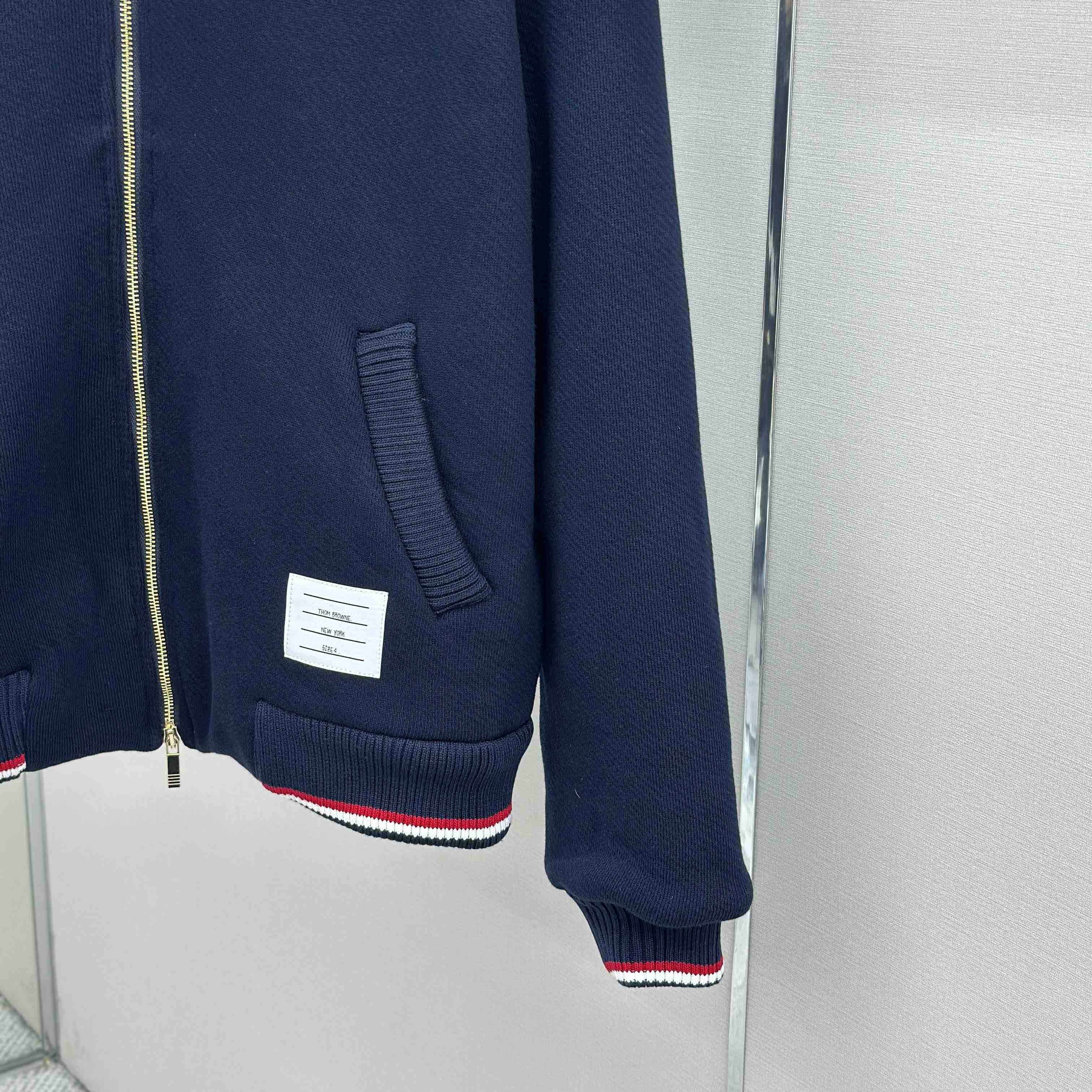 Thom Browne Loopback Oversized Rwb Stripe Jacket - DopestKickz