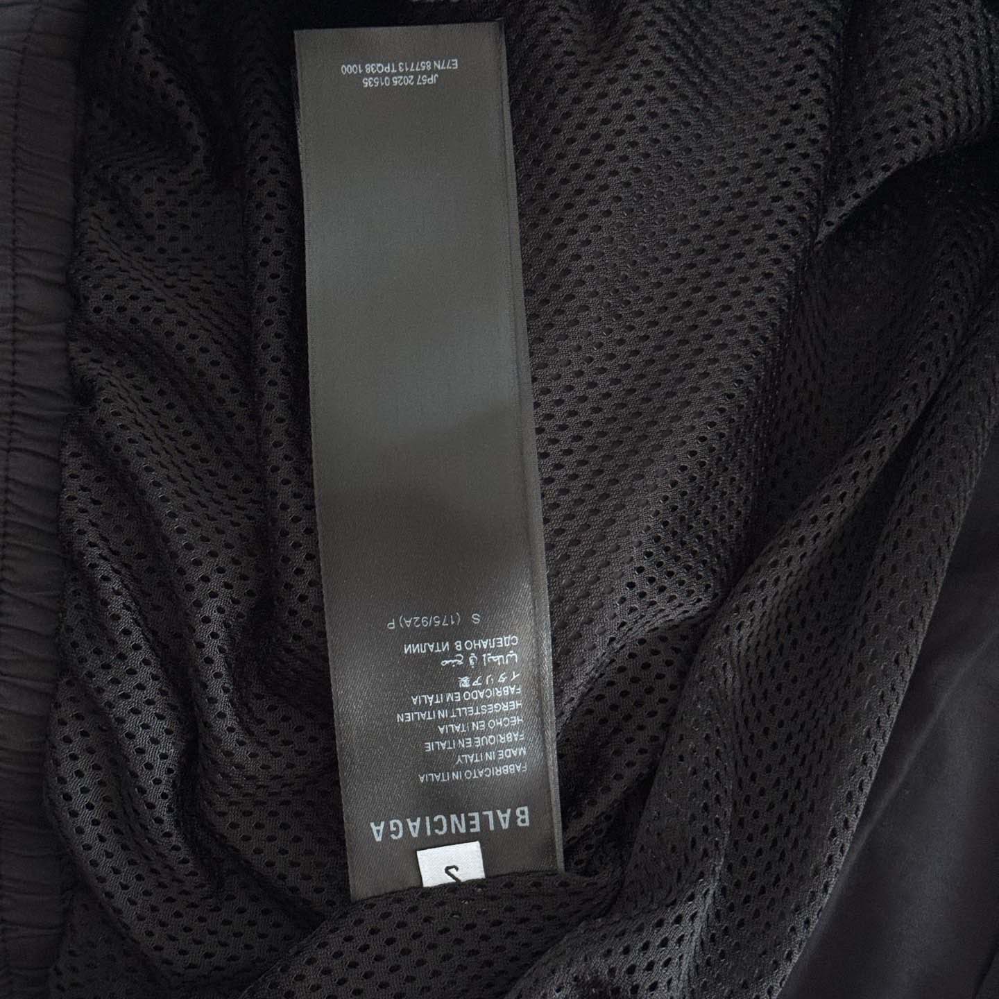 Balenciaga Masking Tape Tracksuit Jacket Medium Fit In Black - DopestKickz