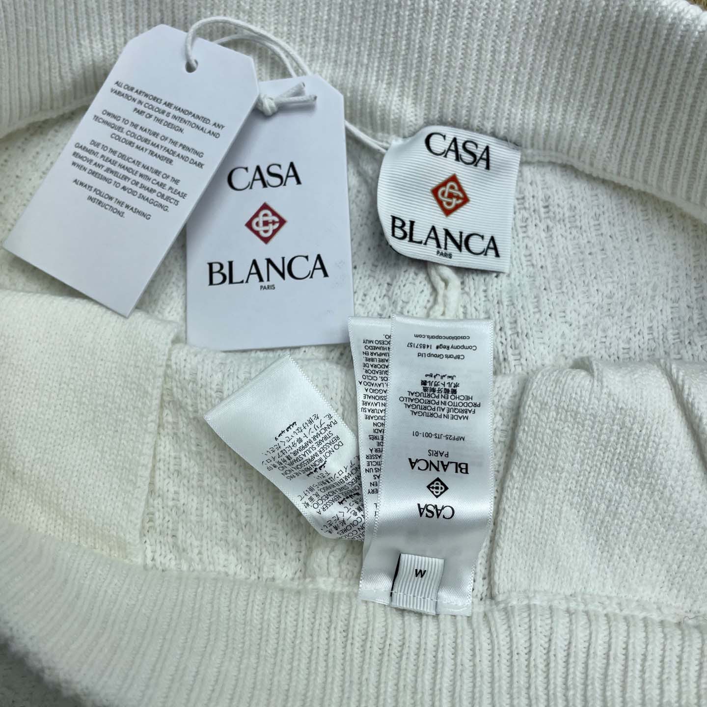 Casablanca Crochet Motif Shorts 'White'   Z6032 - DopestKickz