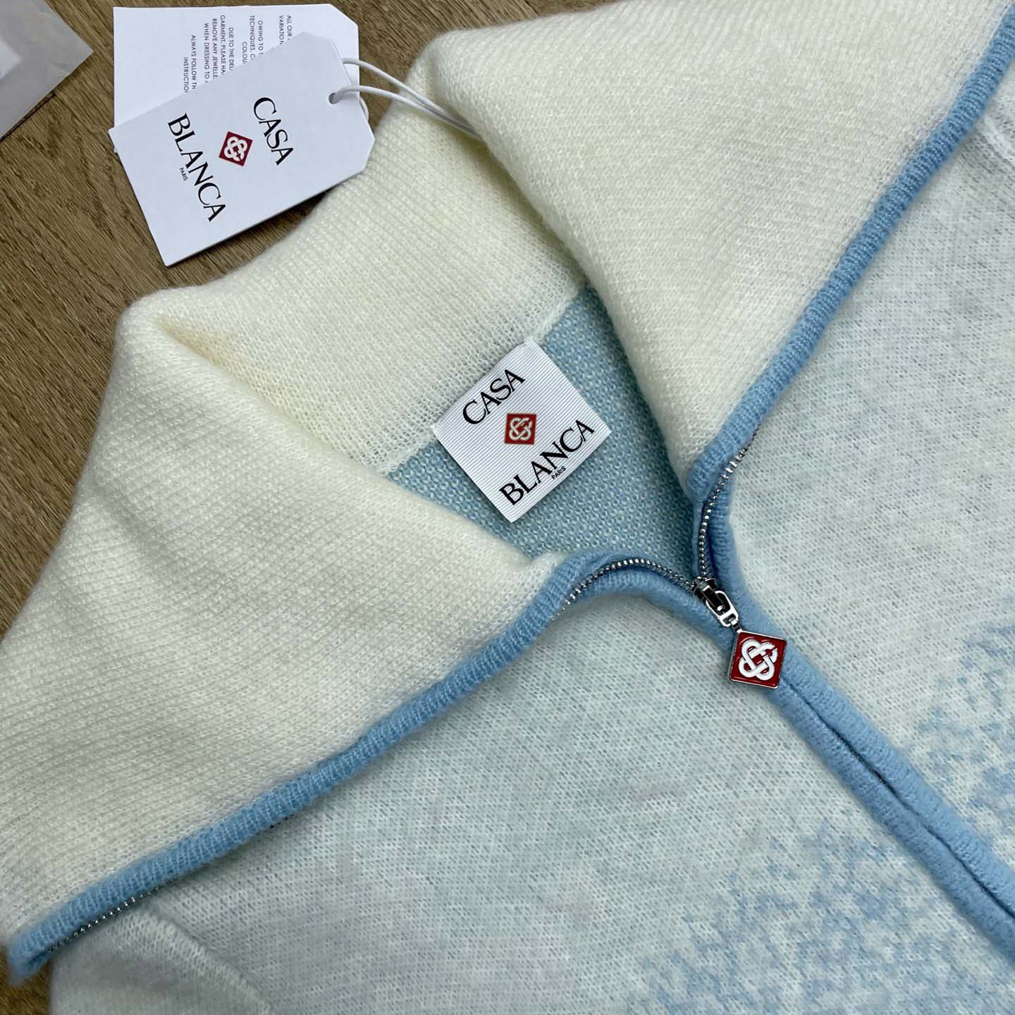 Casablanca Fluffy Gradient Mohair Zip Jacket     Z6036 - DopestKickz