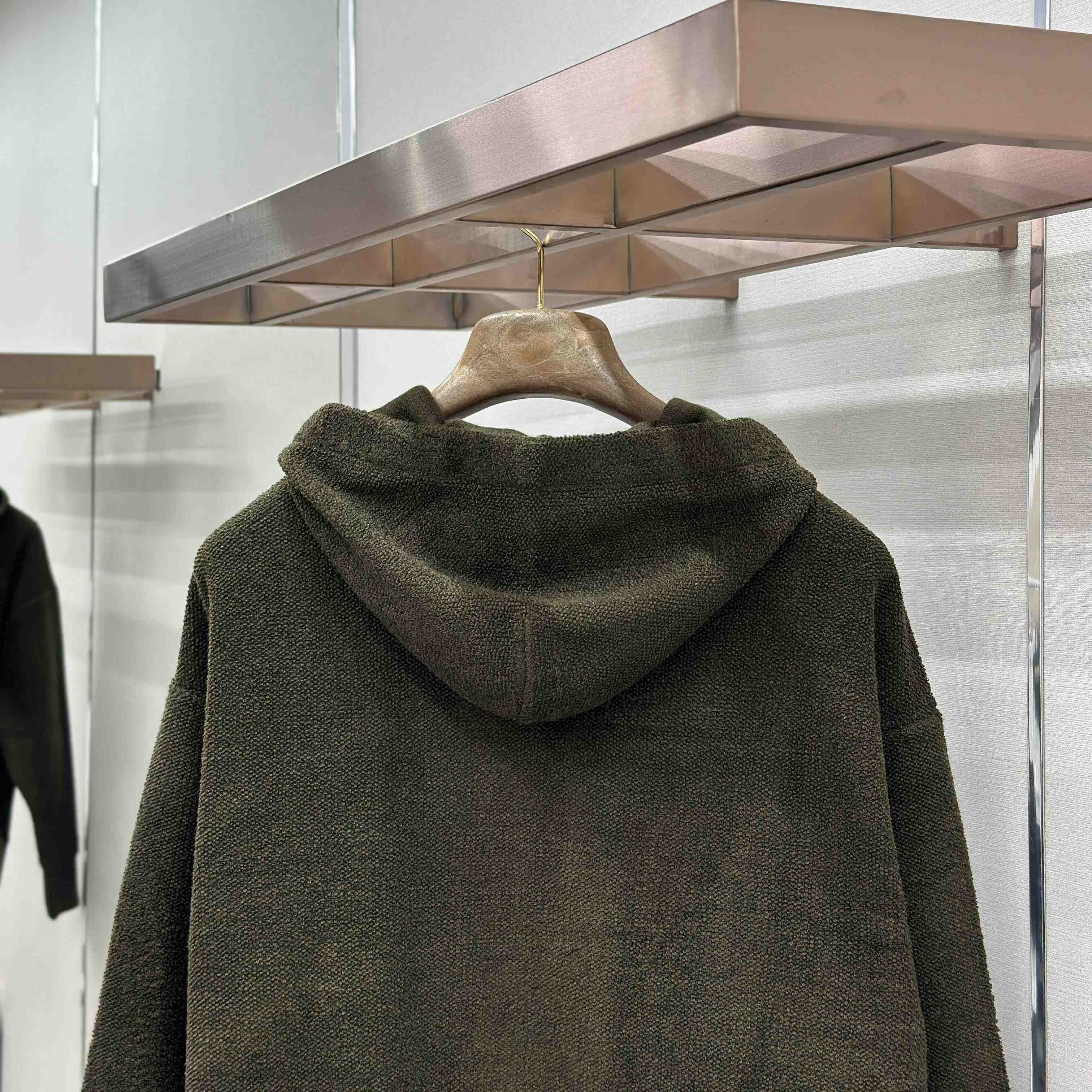 Loewe Anagram Zip-up Hoodie In Wool - DopestKickz