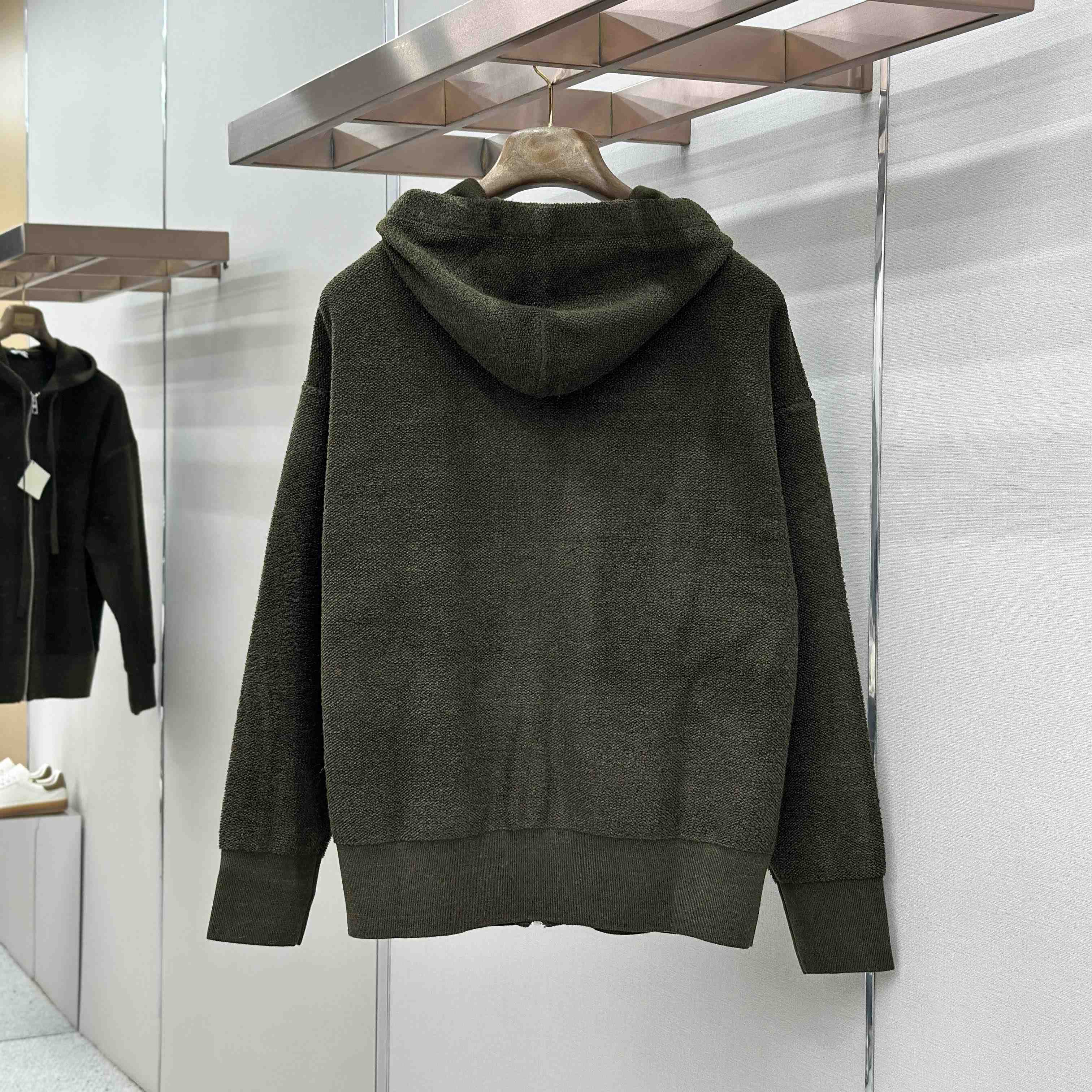 Loewe Anagram Zip-up Hoodie In Wool - DopestKickz