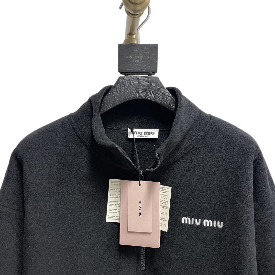 Miu Miu Fleece Sweatshirt 'Black'    60035 - DopestKickz