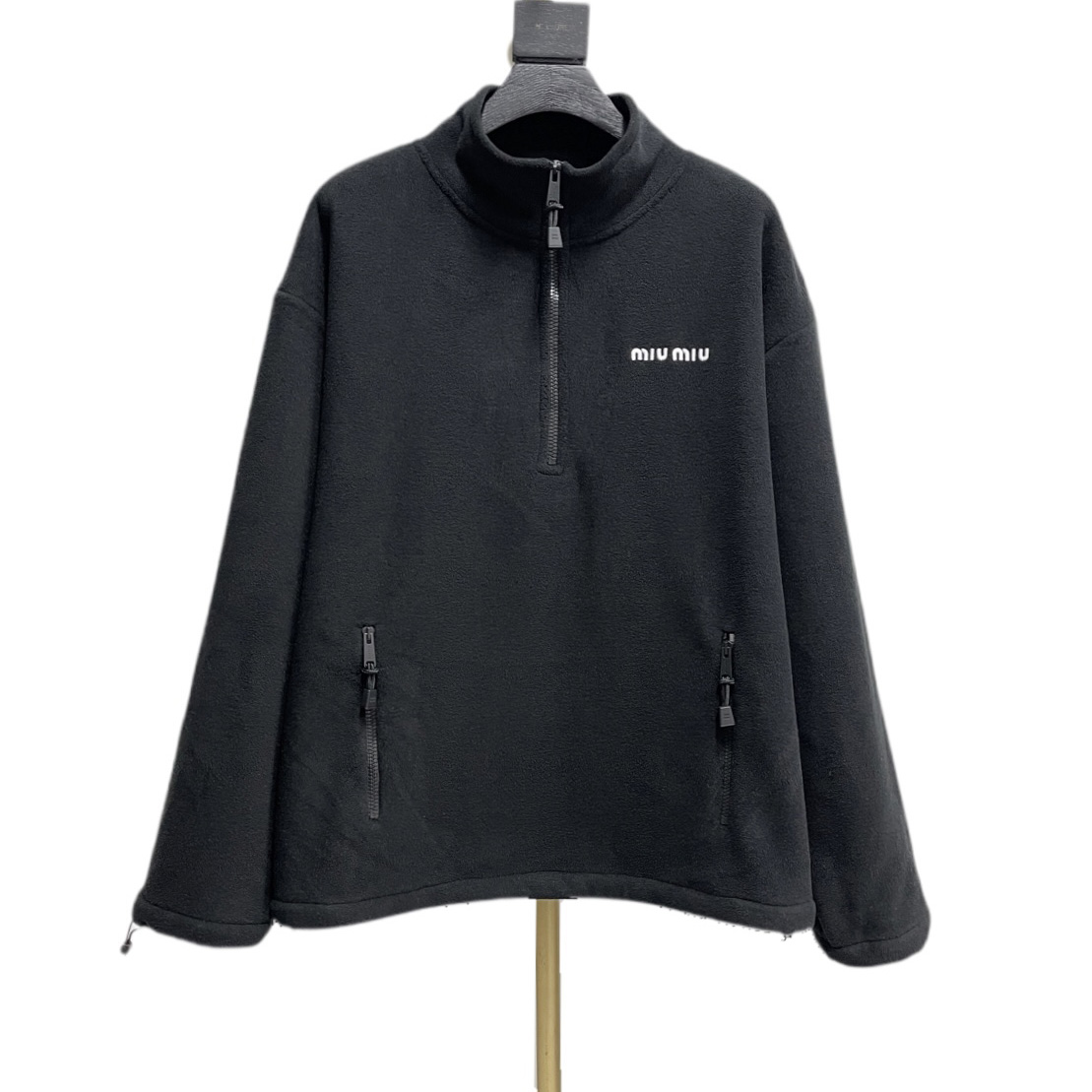 Miu Miu Fleece Sweatshirt 'Black'    60035 - DopestKickz