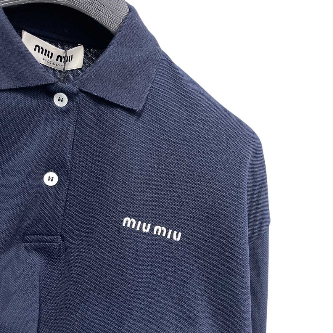 Miu Miu Logo-embroidered Piqué Polo Shirt    60069 - DopestKickz