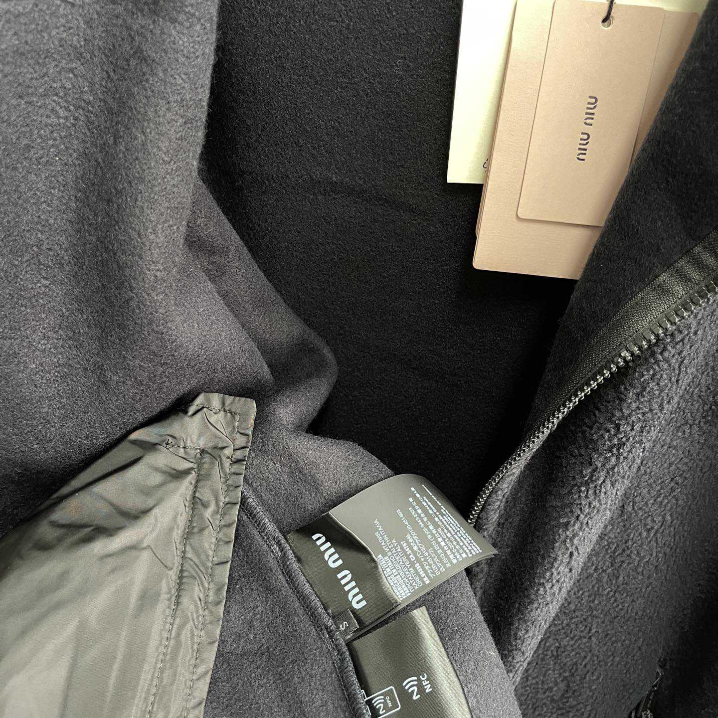 Miu Miu Cotton Fleece Zipper Hoodie    80007 - DopestKickz