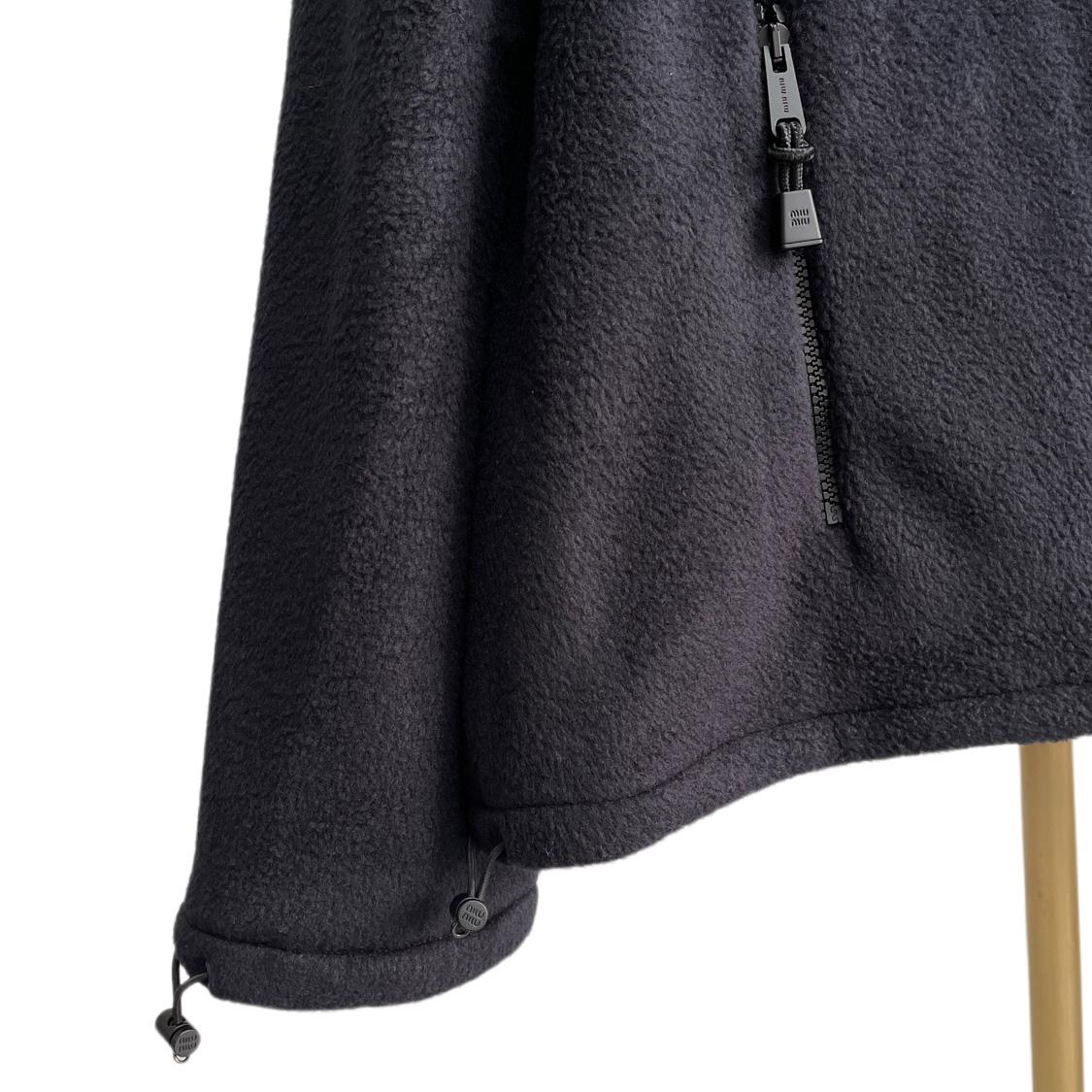 Miu Miu Cotton Fleece Zipper Hoodie    80007 - DopestKickz