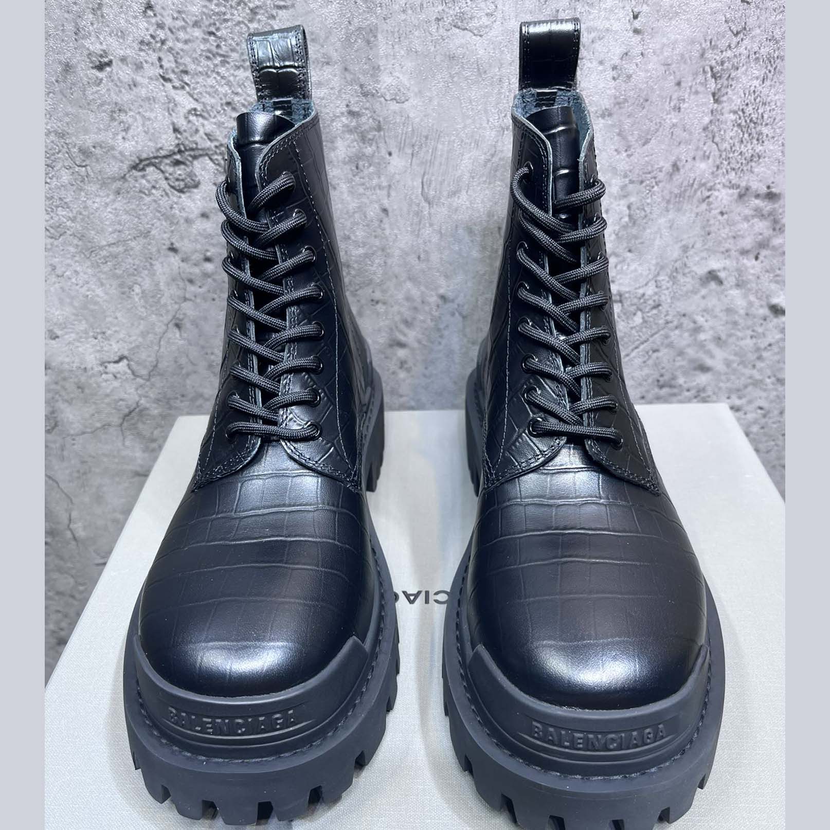 Balenciaga Strike 20mm Lace-up Boot - DopestKickz