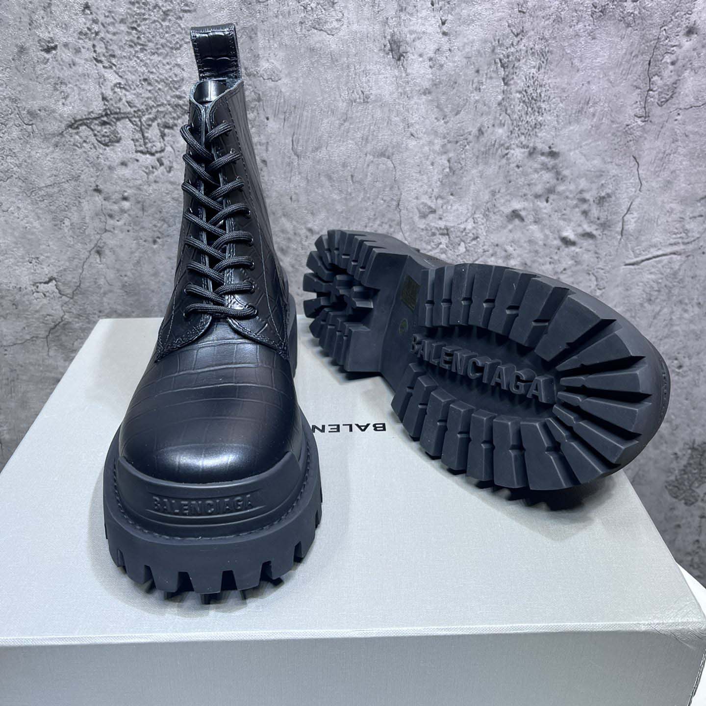 Balenciaga Strike 20mm Lace-up Boot - DopestKickz