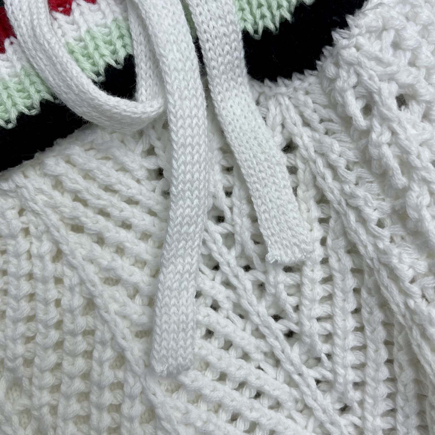 Casablanca Chevron Faux Crochet Shorts   Z6030 - DopestKickz