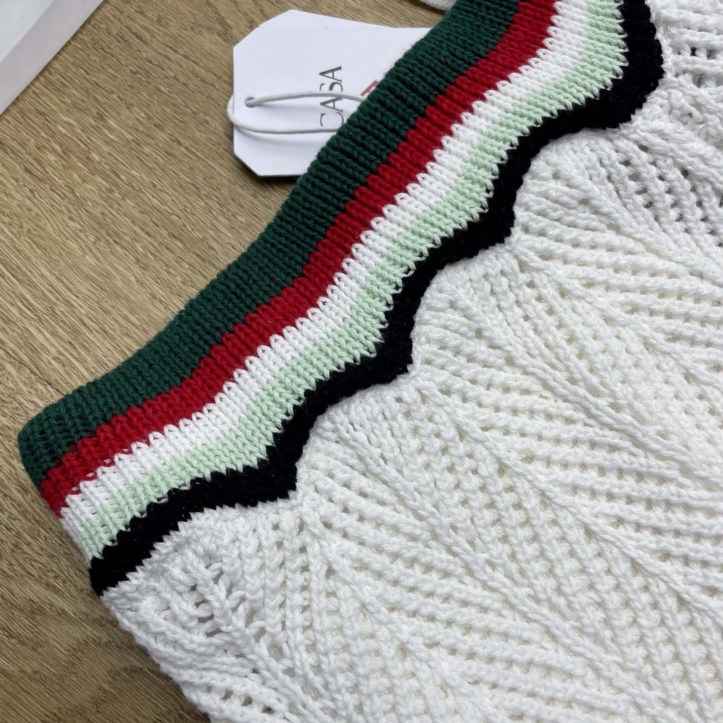 Casablanca Chevron Faux Crochet Shorts   Z6030 - DopestKickz