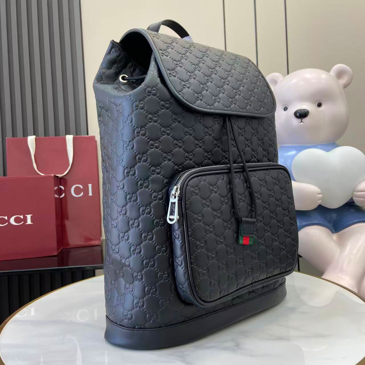 Gucci Emblem Medium Backpack 854750 - DopestKickz