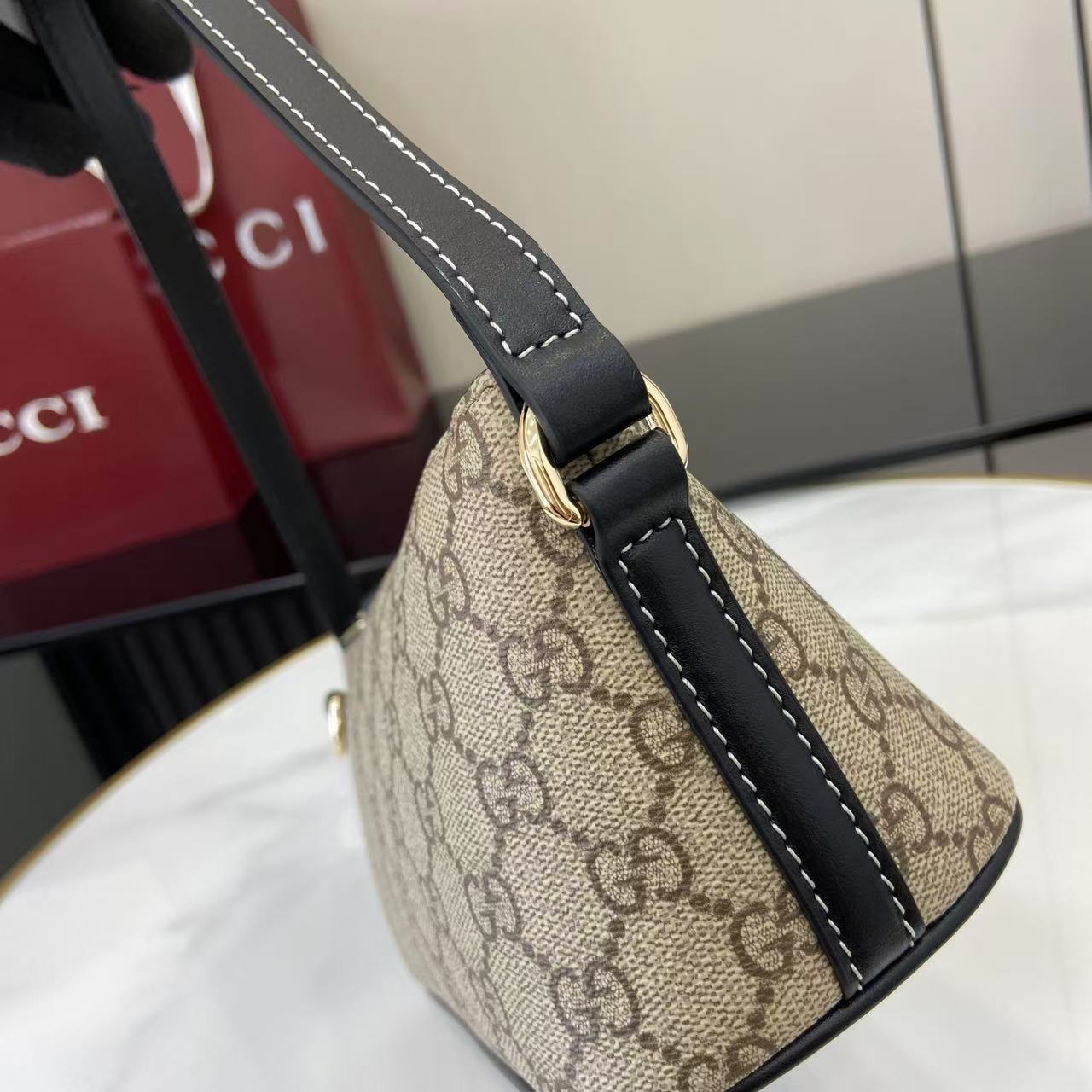 Gucci GG Emblem Small Shoulder Bag - DopestKickz