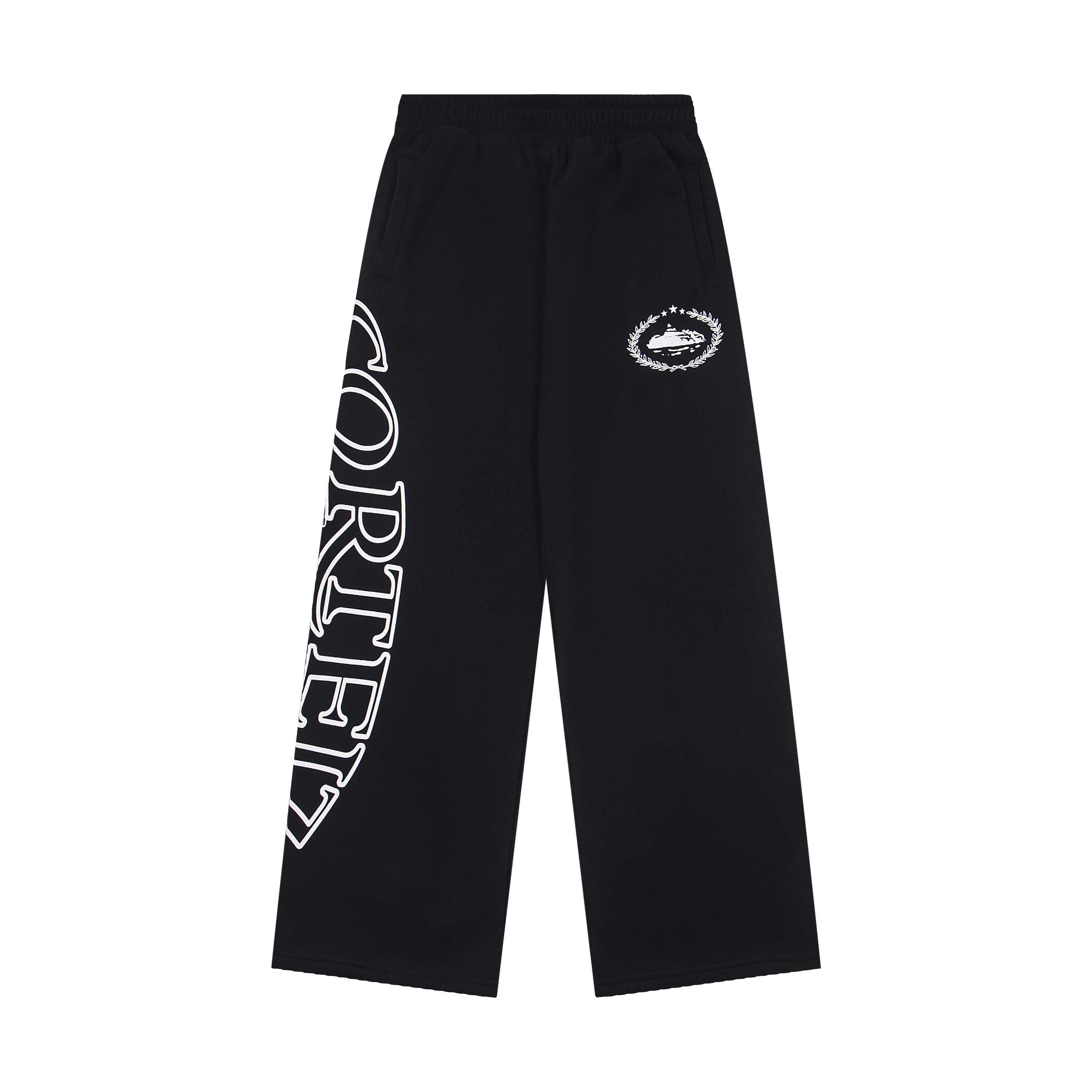 Corteiz RTW Superior Royale Open Hem Black Pants - DopestKickz