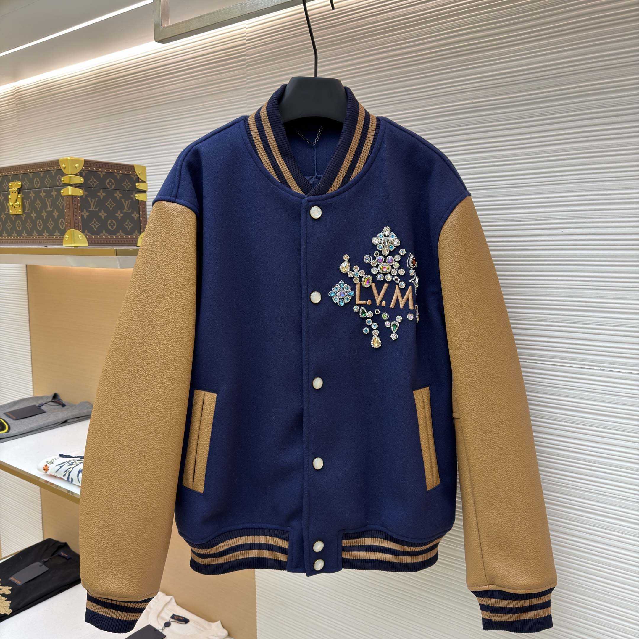 Louis Vuitton Embellished Varsity Jacket   1AJUZ7 - DopestKickz