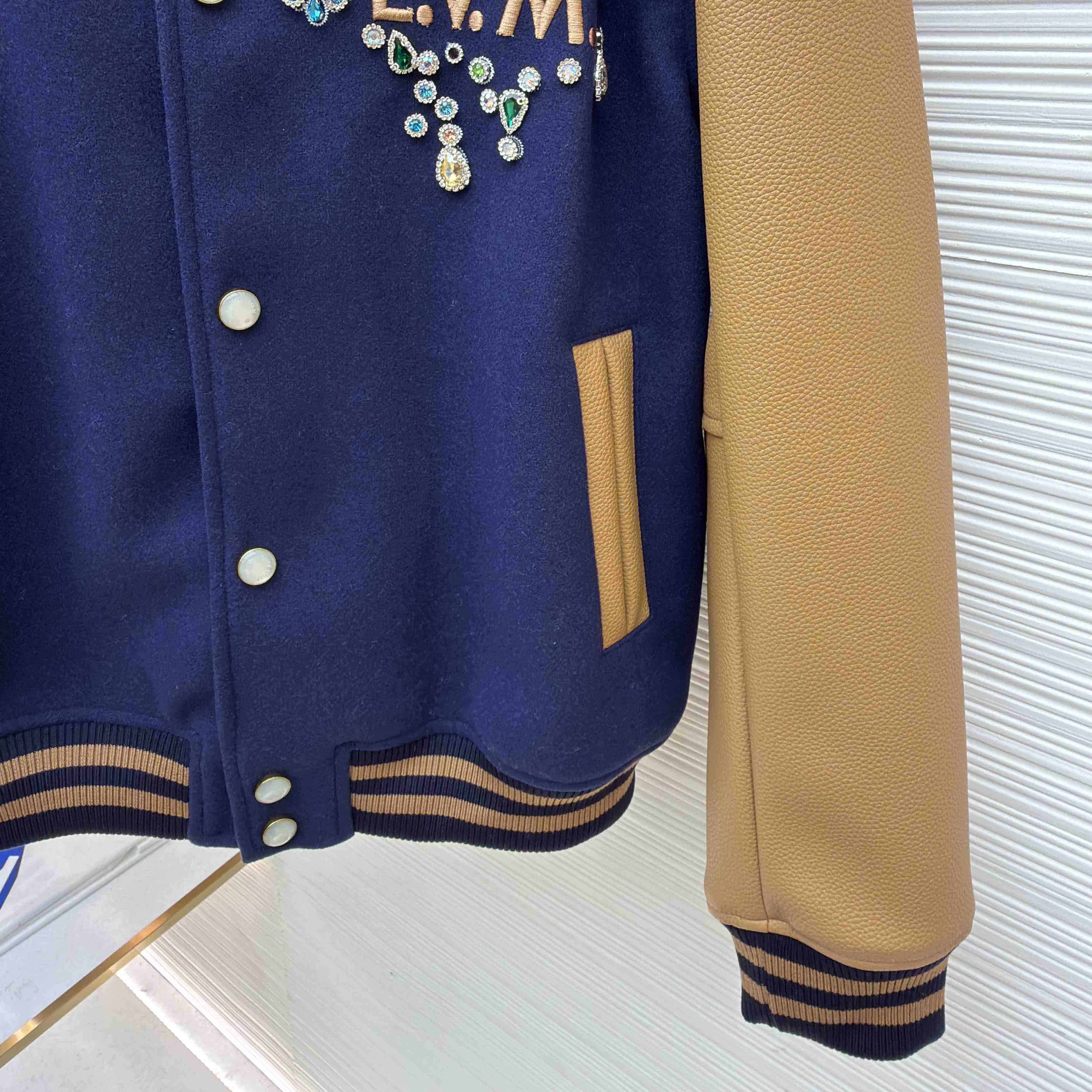 Louis Vuitton Embellished Varsity Jacket   1AJUZ7 - DopestKickz
