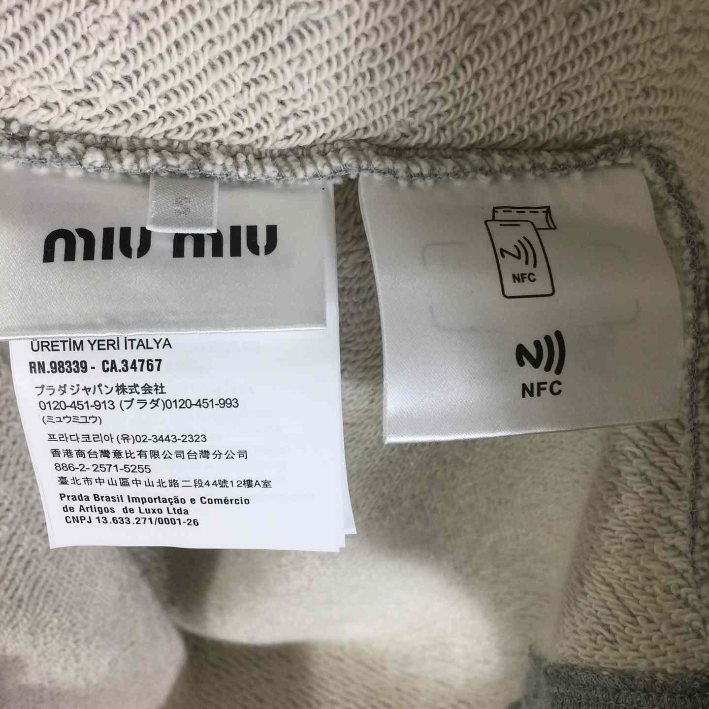 Miu Miu Cotton Fleece Zipper Sweatshirt - DopestKickz