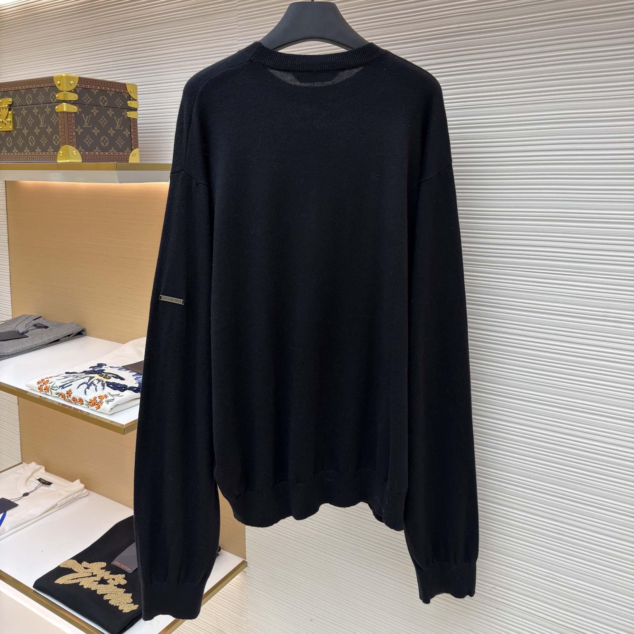Balenciaga Crewneck Sweater in black  - DopestKickz