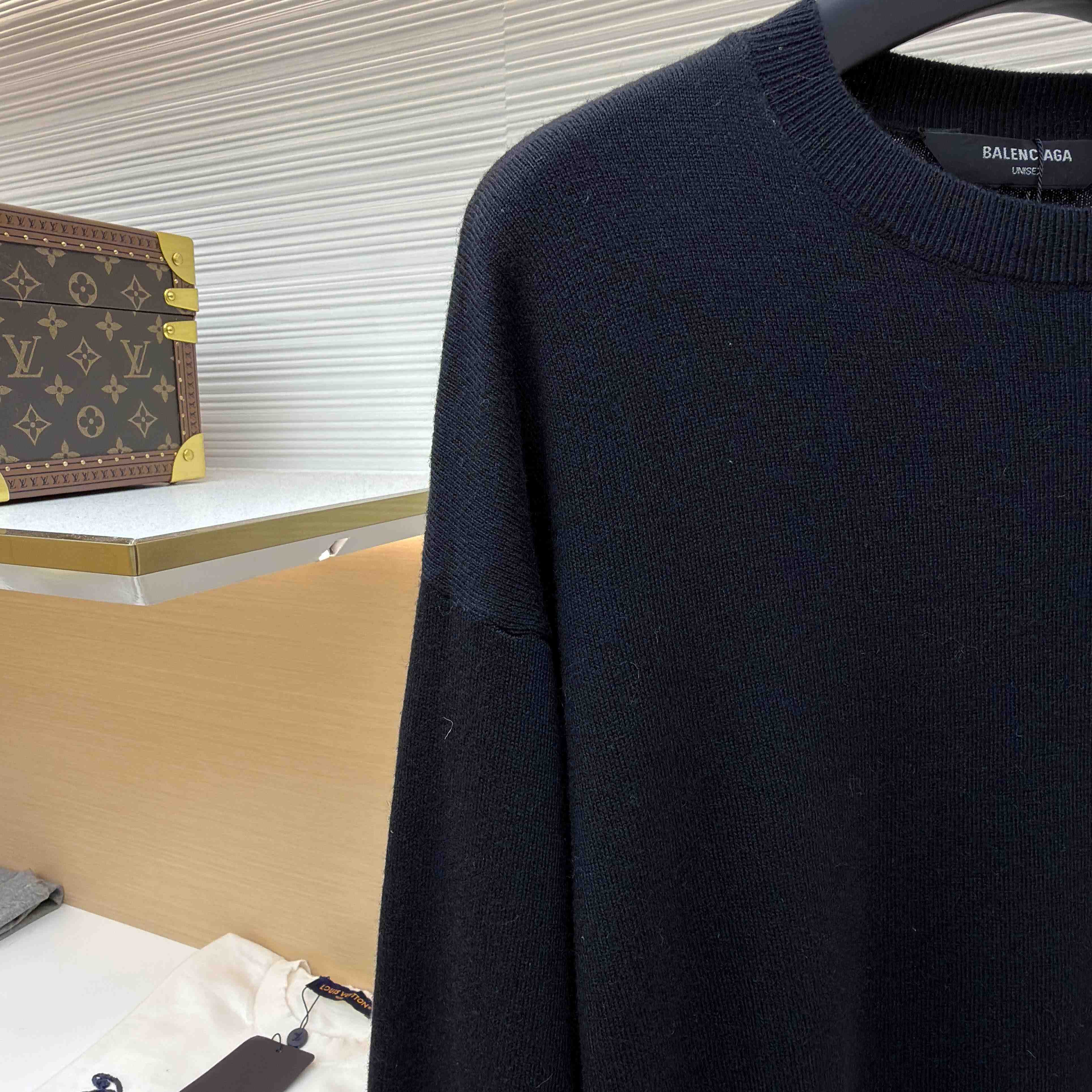 Balenciaga Crewneck Sweater in black  - DopestKickz