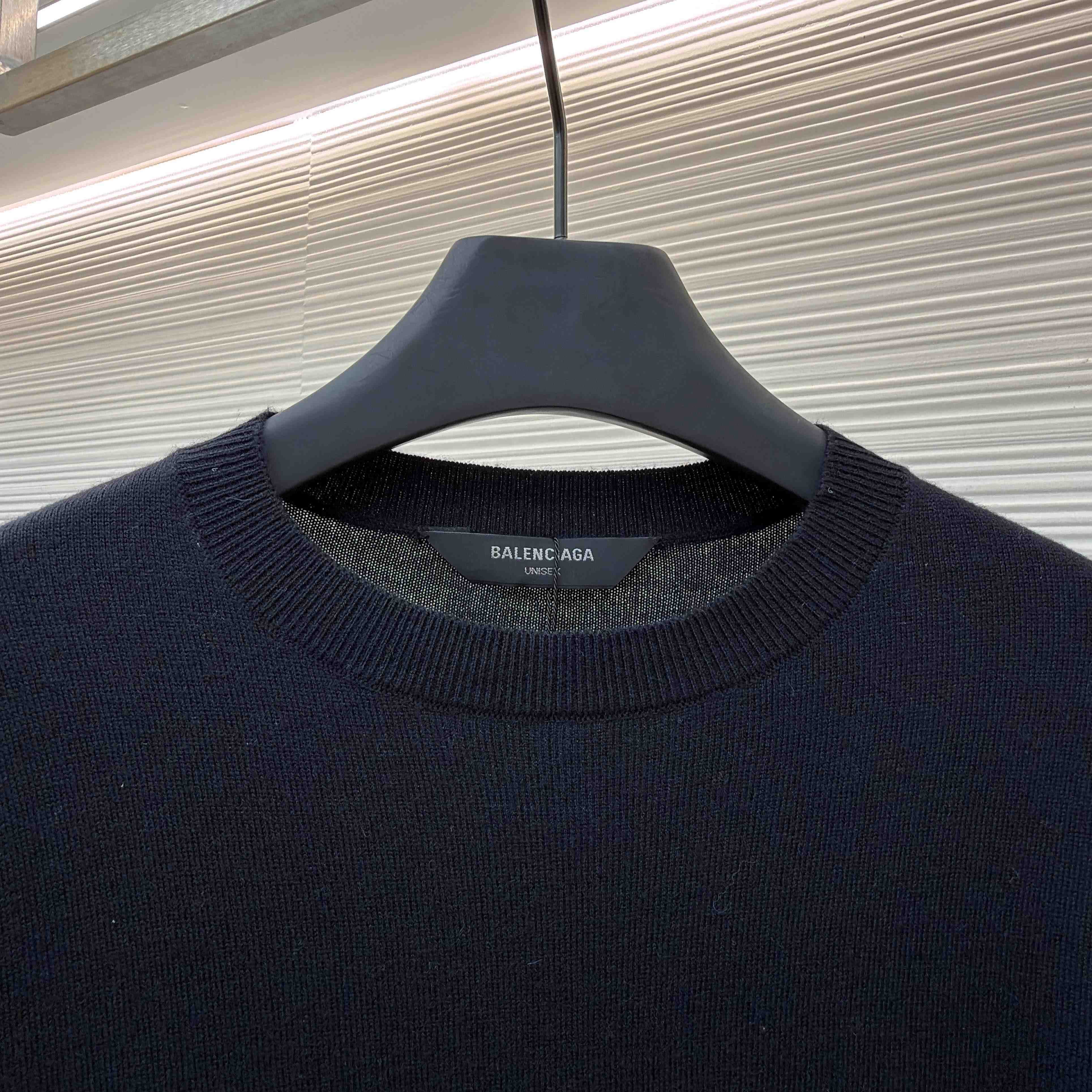Balenciaga Crewneck Sweater in black  - DopestKickz
