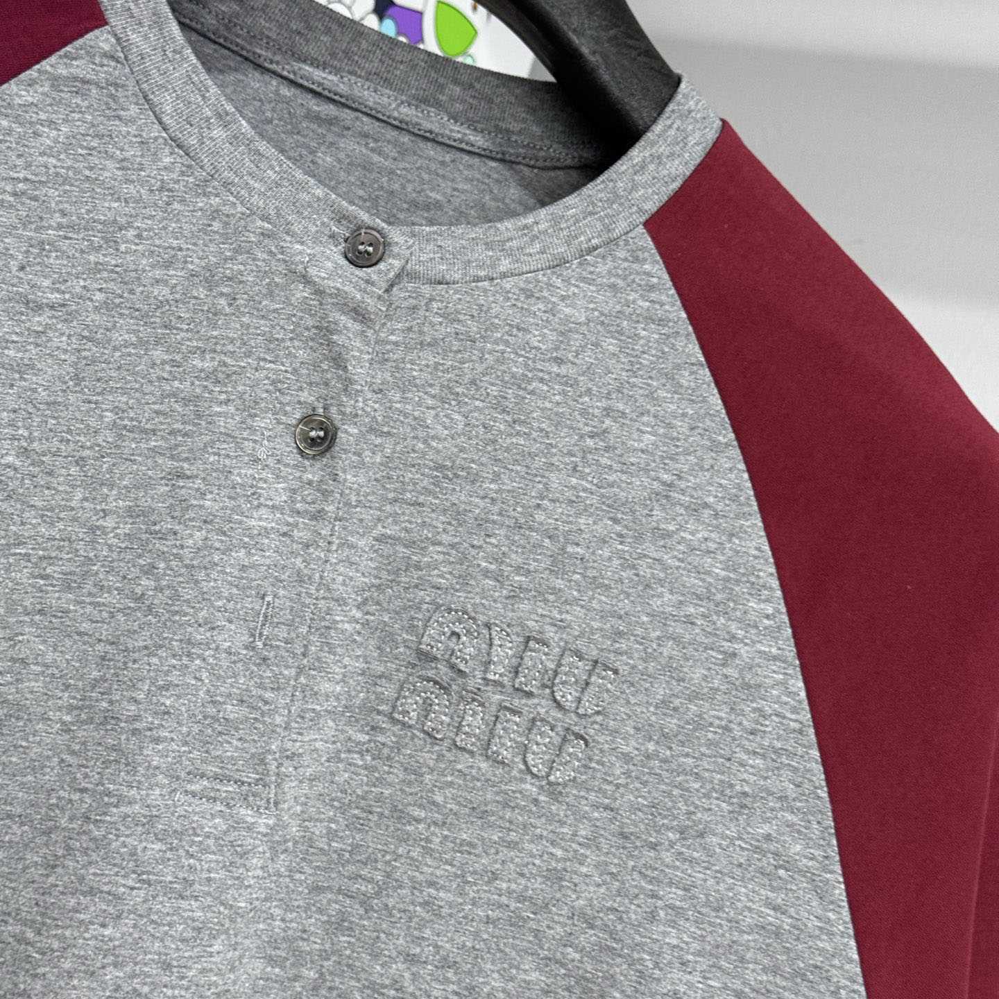 Miu Miu Cotton Jersey Henley Shirt  - DopestKickz