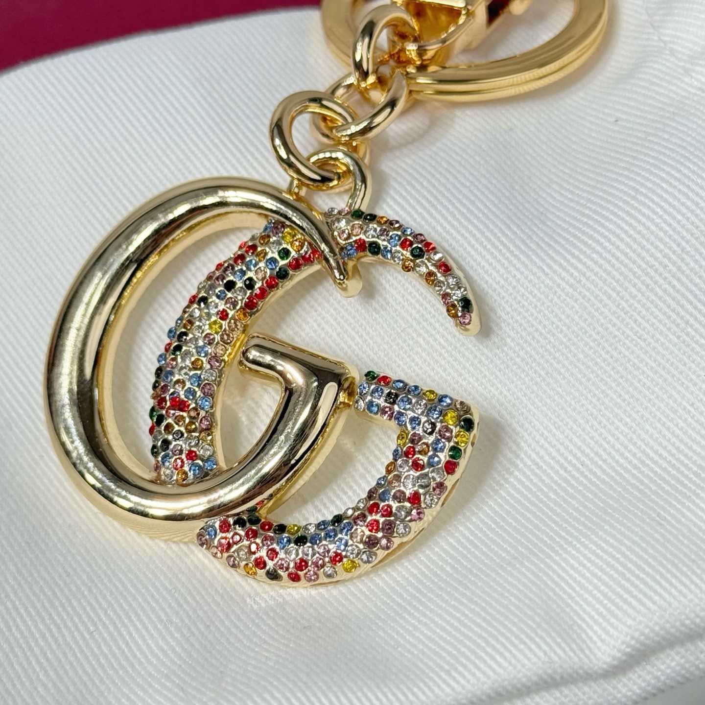 Gucci Crystal Double G keychain - DopestKickz