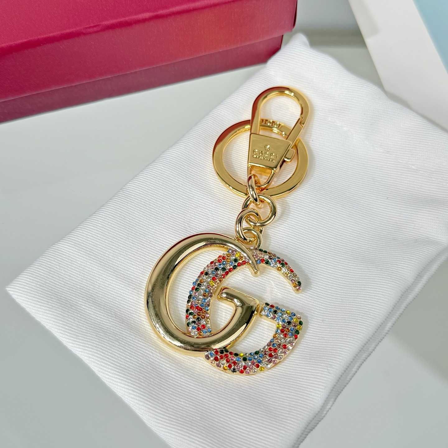 Gucci Crystal Double G keychain - DopestKickz
