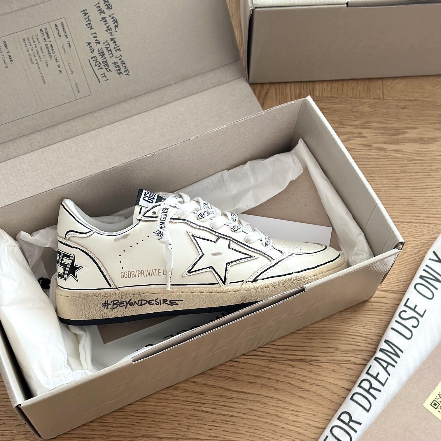 Golden Goose Ball-Star White Grafitti Star White Heel Tab #BEYONDESIRE - DopestKickz