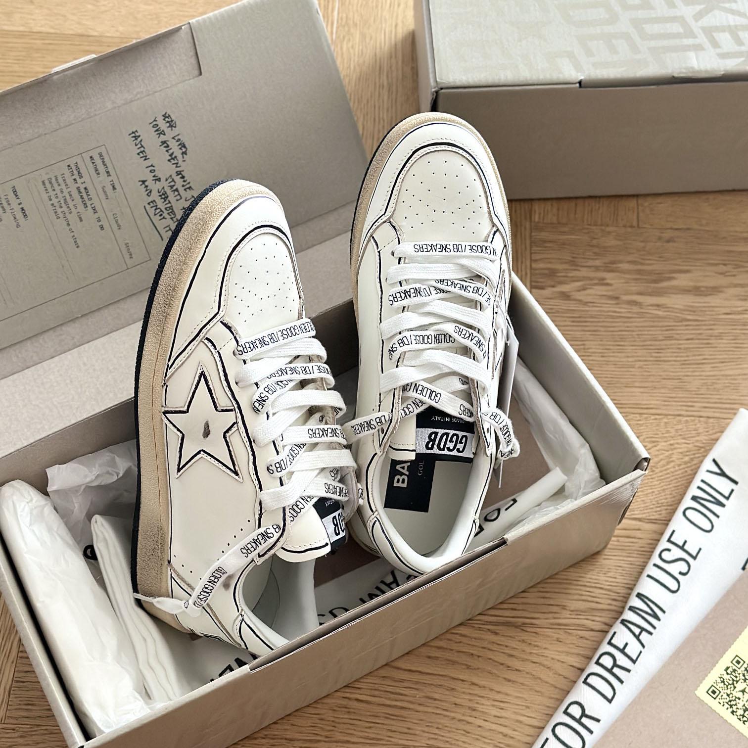 Golden Goose Ball-Star White Grafitti Star White Heel Tab #BEYONDESIRE - DopestKickz