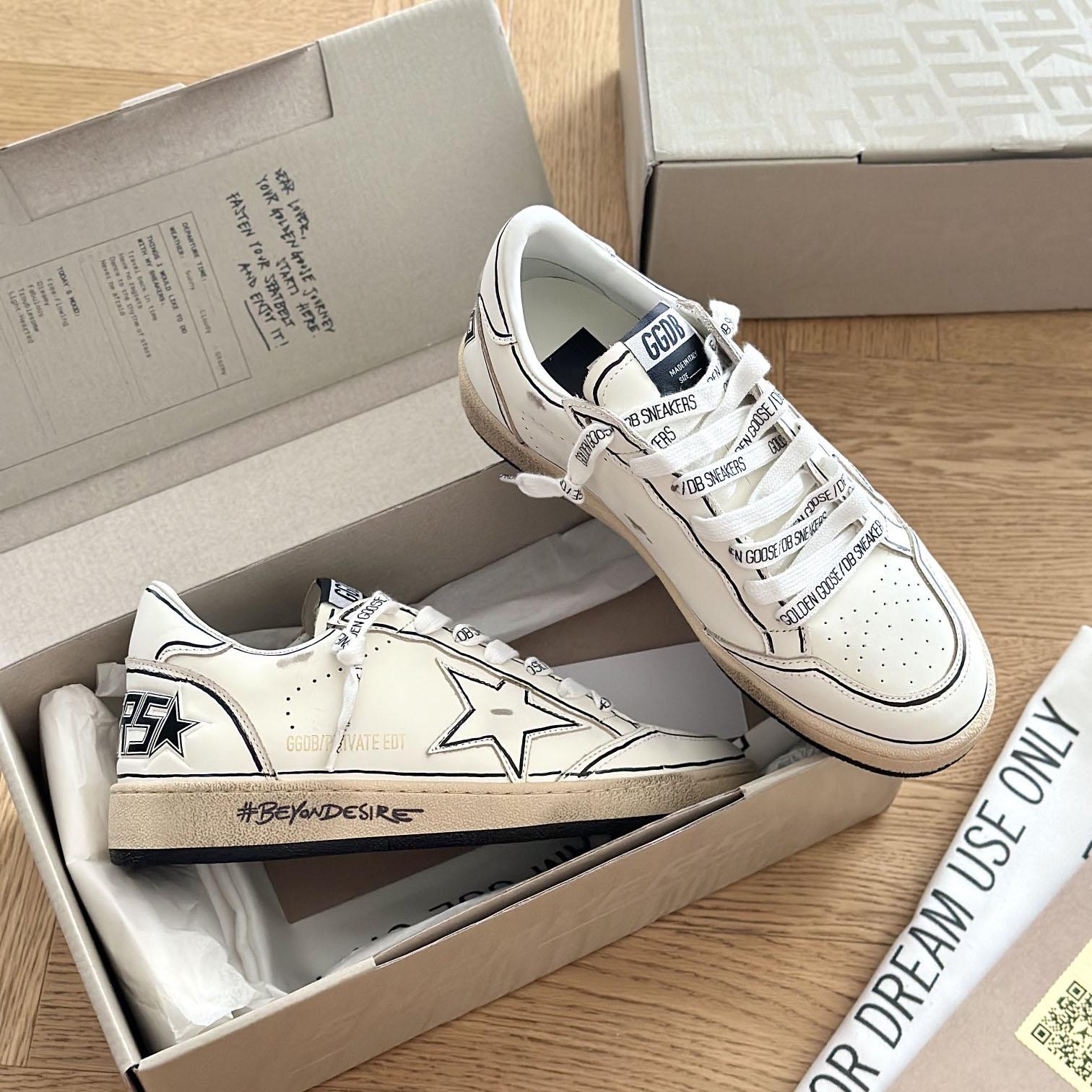 Golden Goose Ball-Star White Grafitti Star White Heel Tab #BEYONDESIRE - DopestKickz
