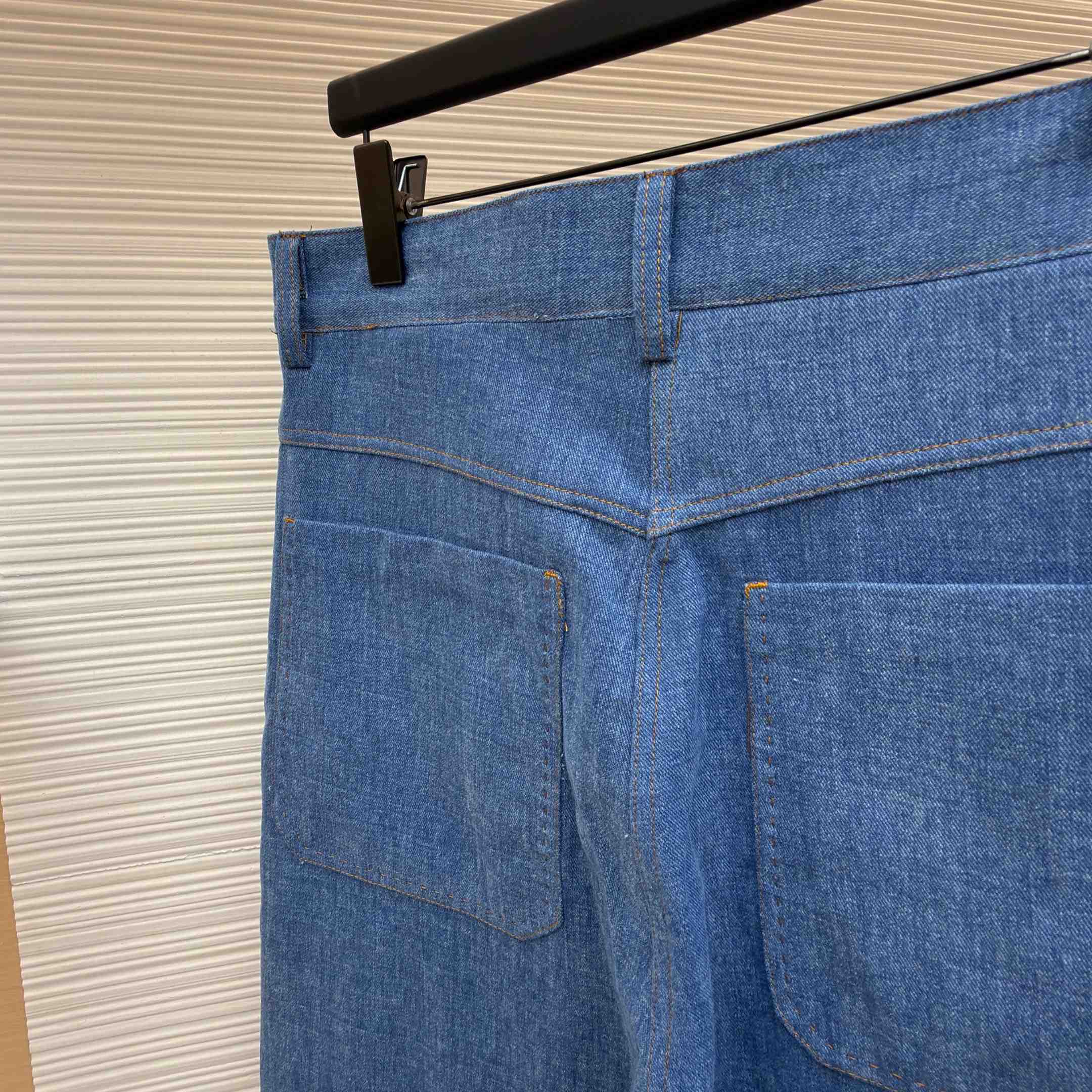 Louis Vuitton Silk Blend Denim Pants 1AJSK5 - DopestKickz