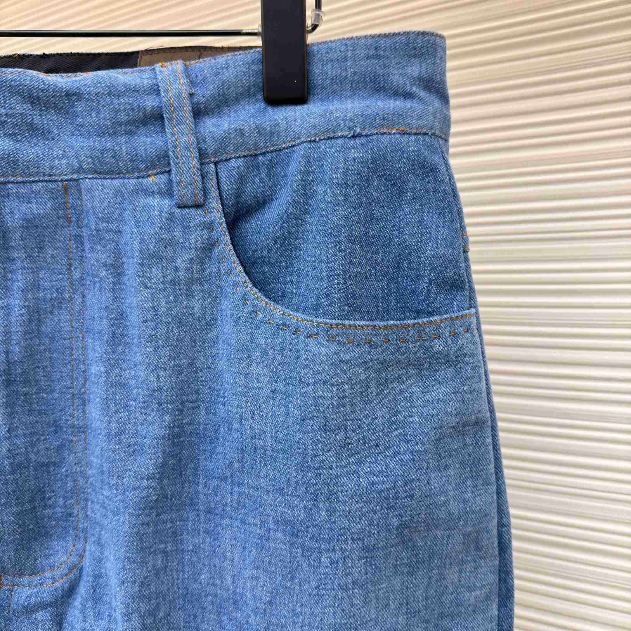 Louis Vuitton Silk Blend Denim Pants 1AJSK5 - DopestKickz