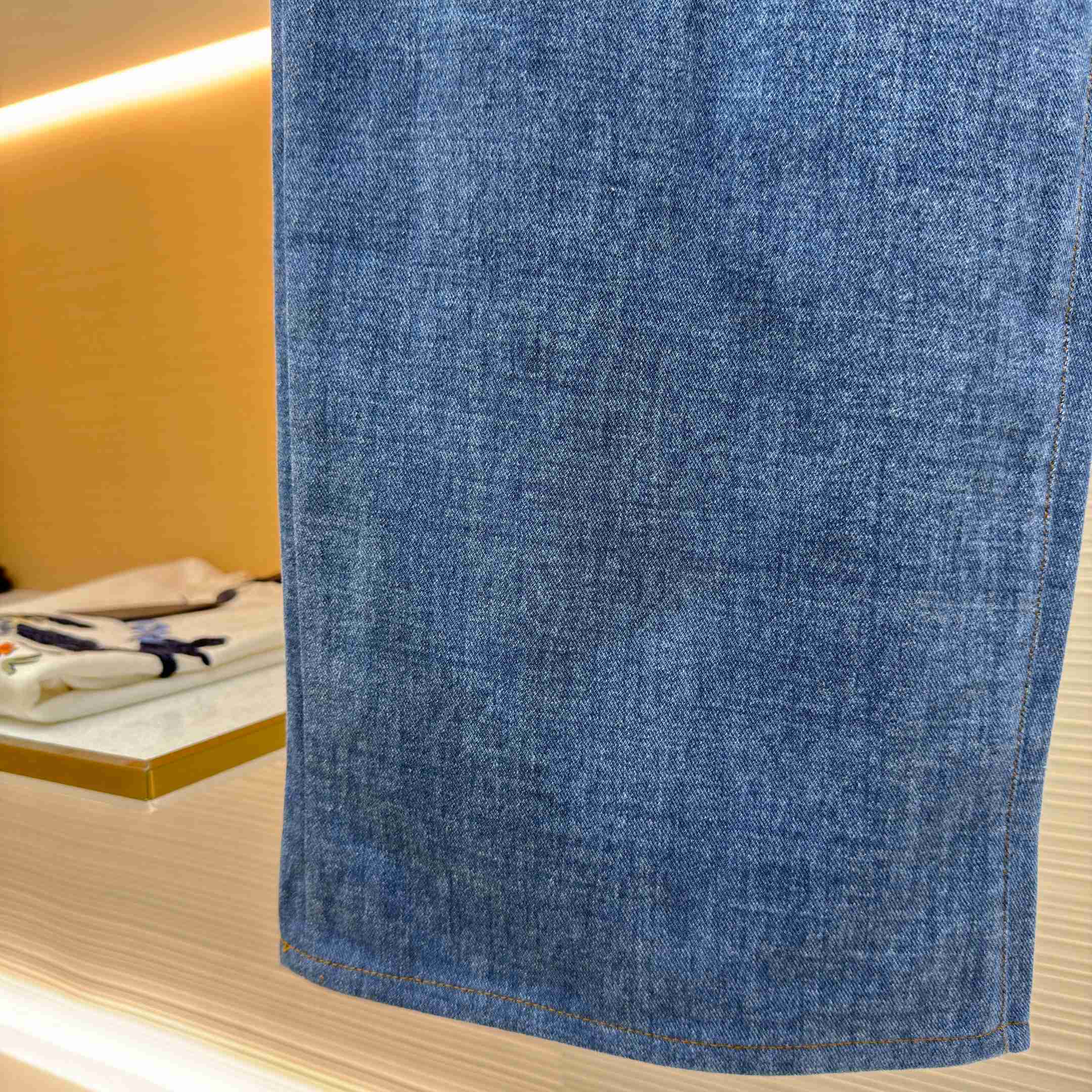 Louis Vuitton Silk Blend Denim Pants 1AJSK5 - DopestKickz