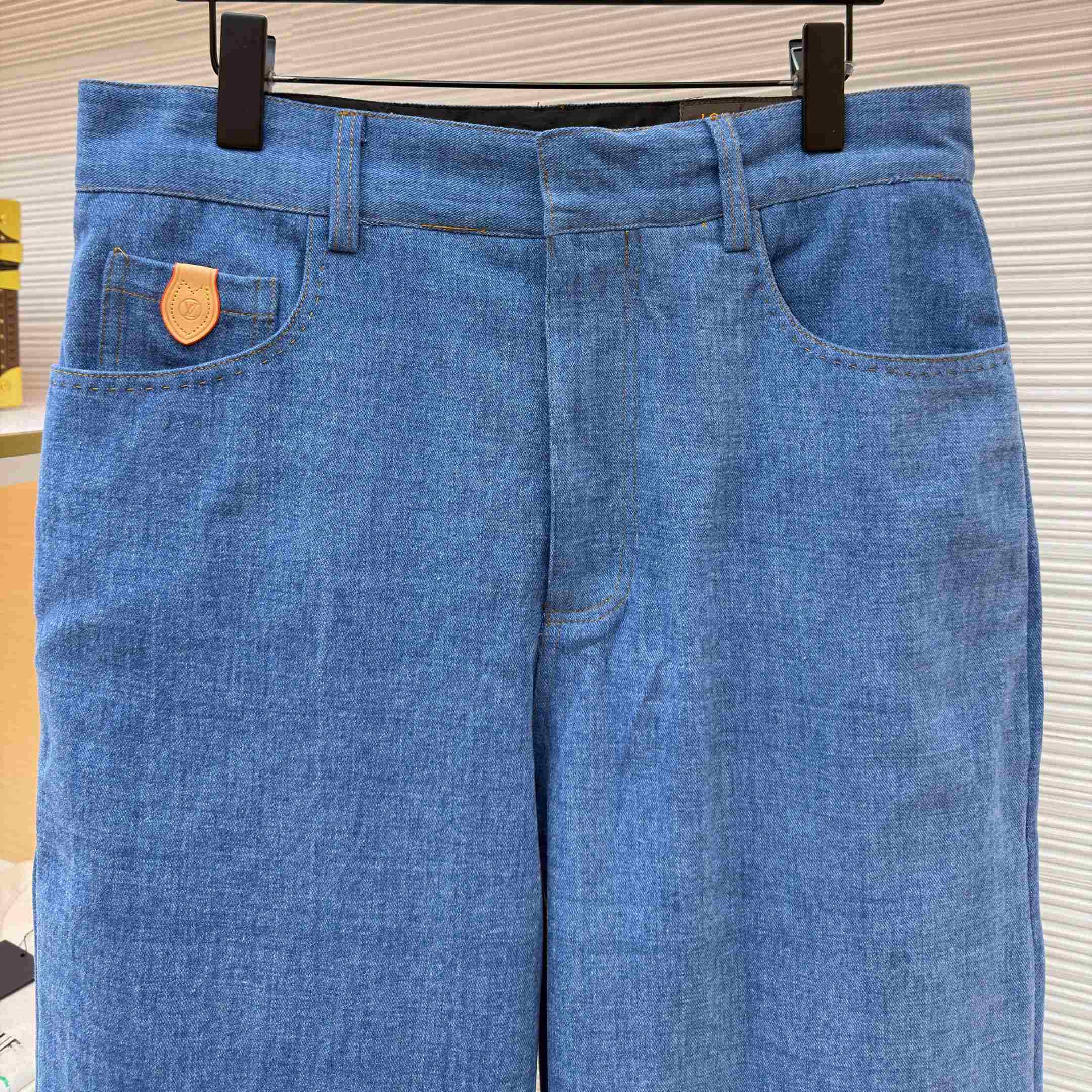 Louis Vuitton Silk Blend Denim Pants 1AJSK5 - DopestKickz