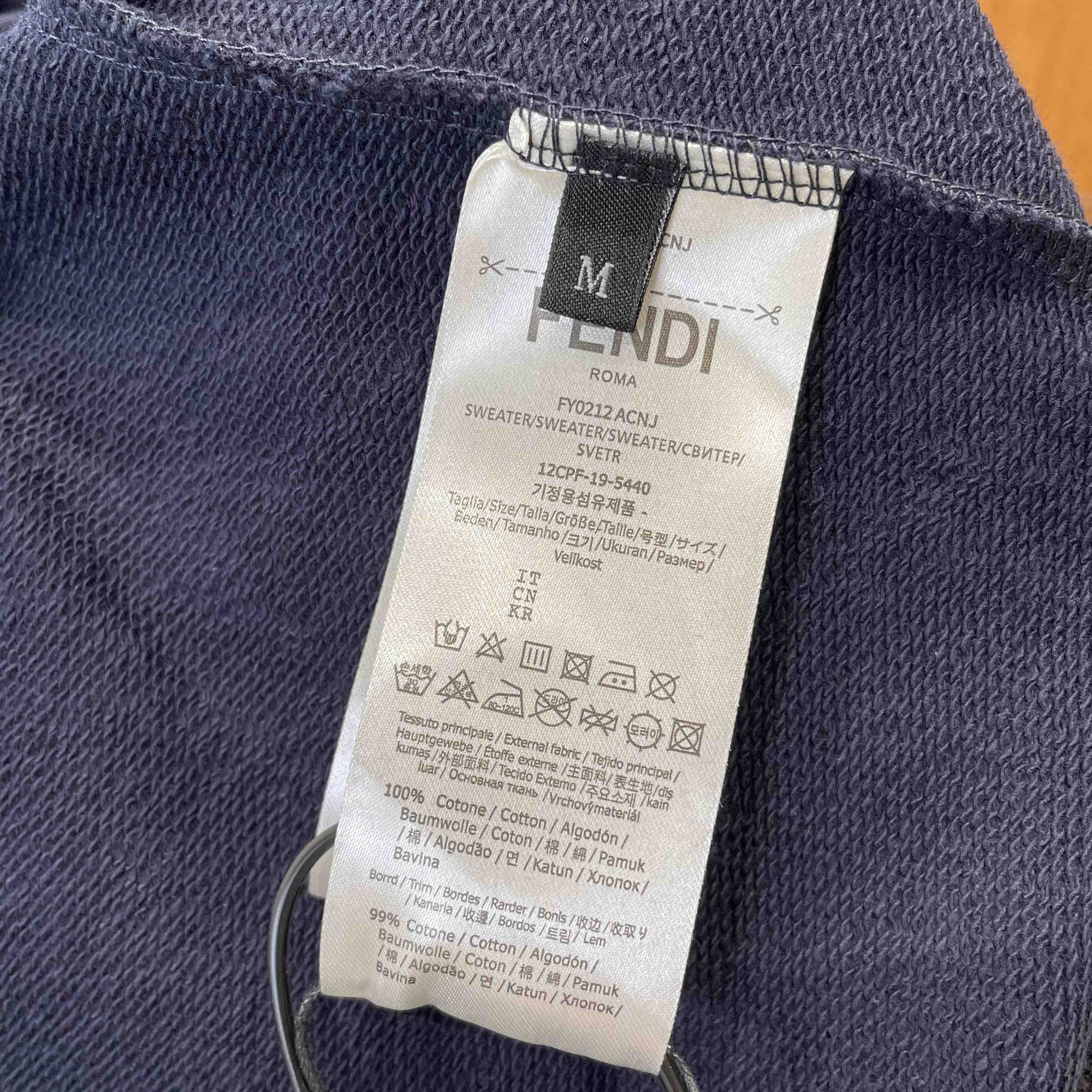 Fendi Lunar New Year Dark Blue Cotton Sweatshirt - DopestKickz