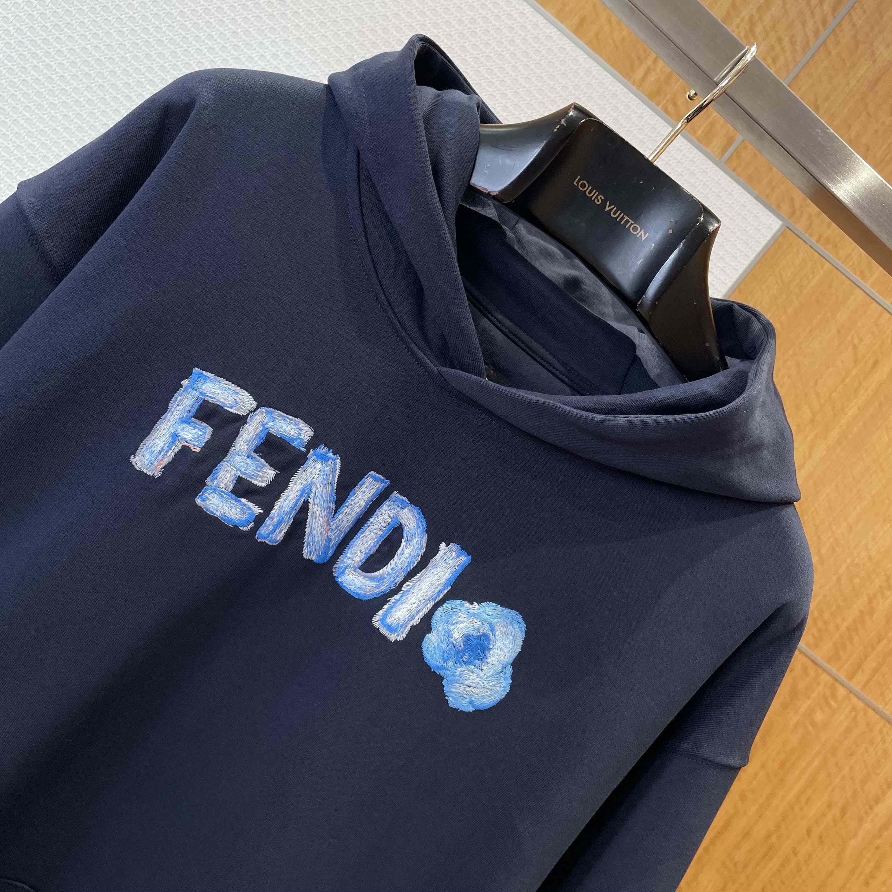 Fendi Lunar New Year Dark Blue Cotton Sweatshirt - DopestKickz