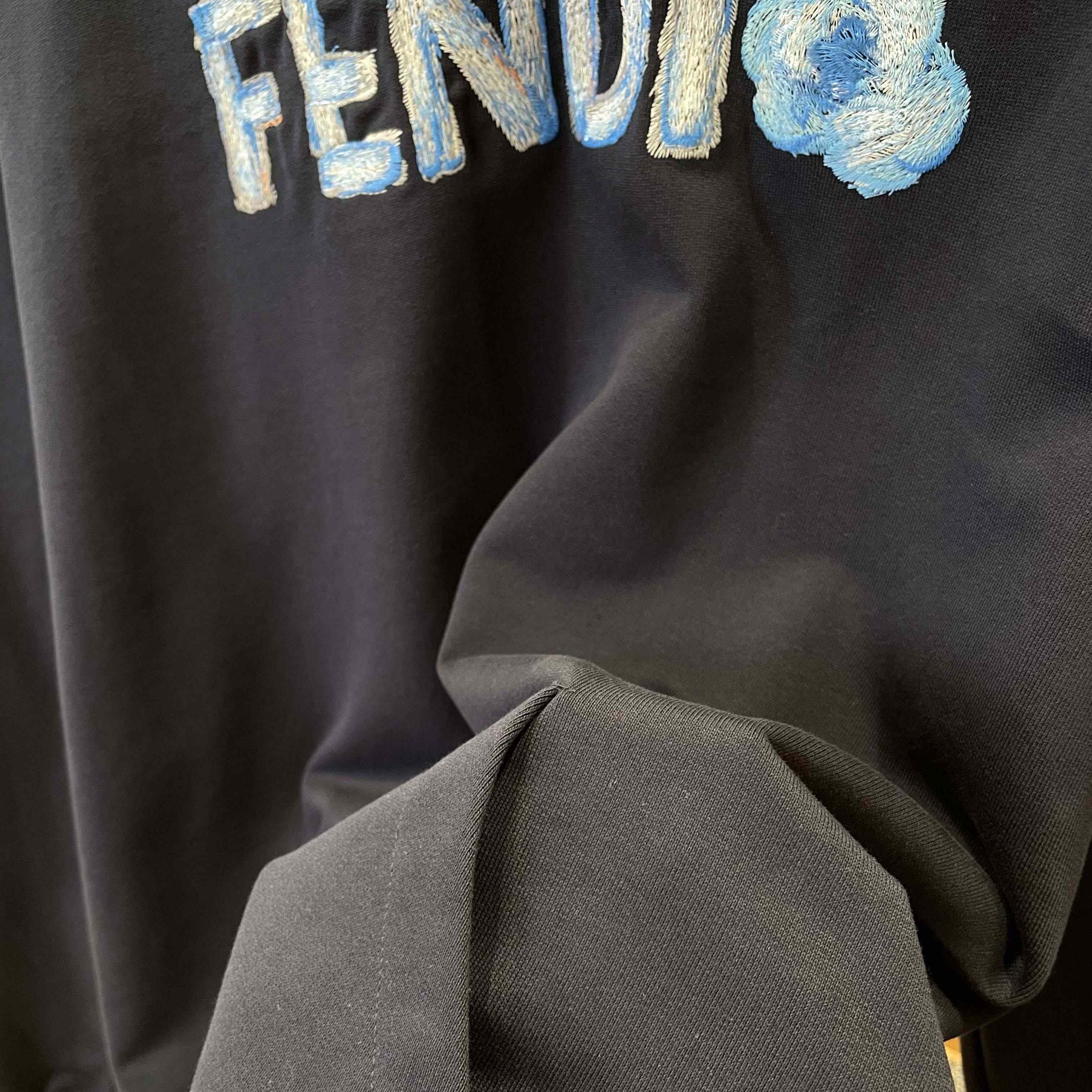 Fendi Lunar New Year Dark Blue Cotton Sweatshirt - DopestKickz