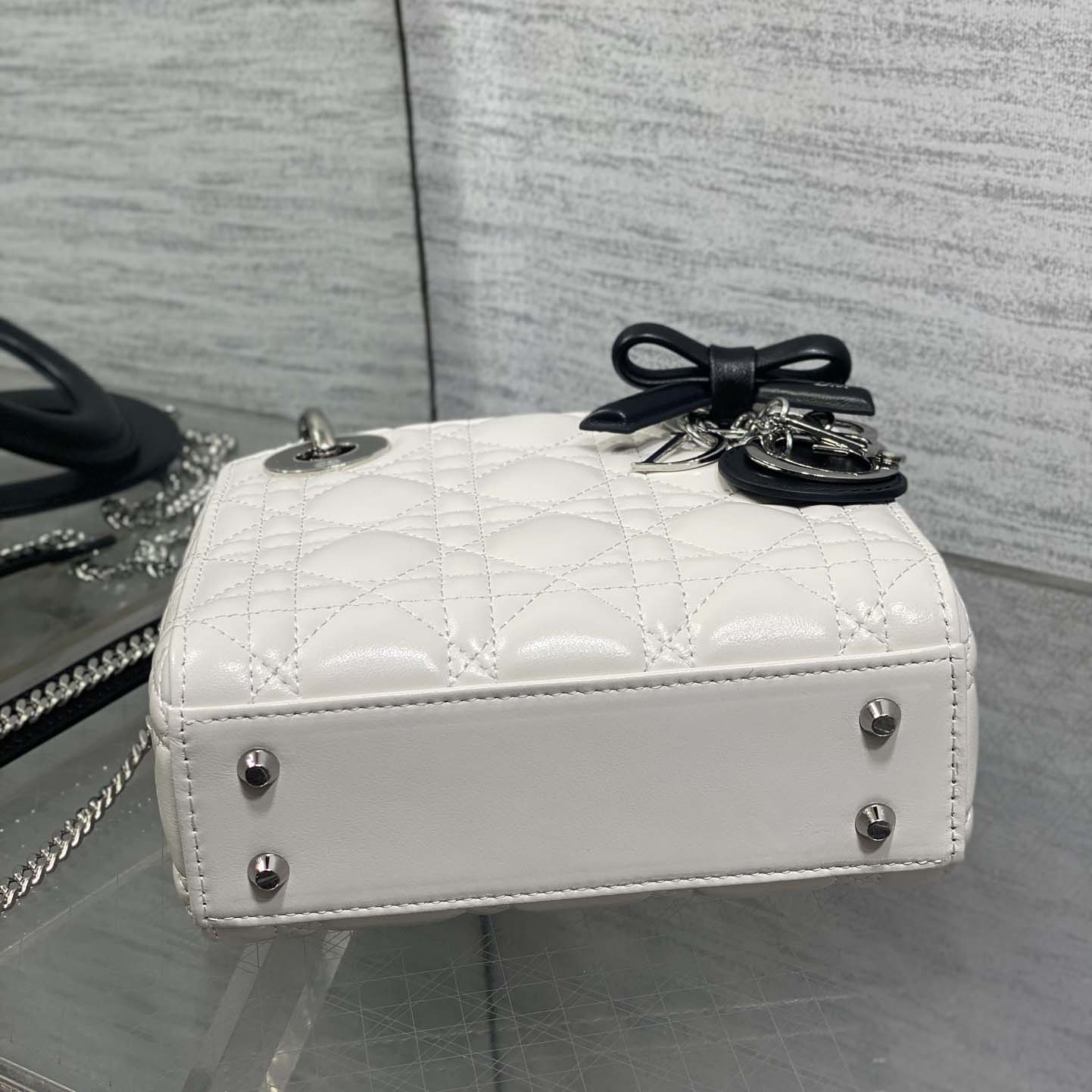 Dior Or Mini Lady Dior Bag with Chain  - DopestKickz