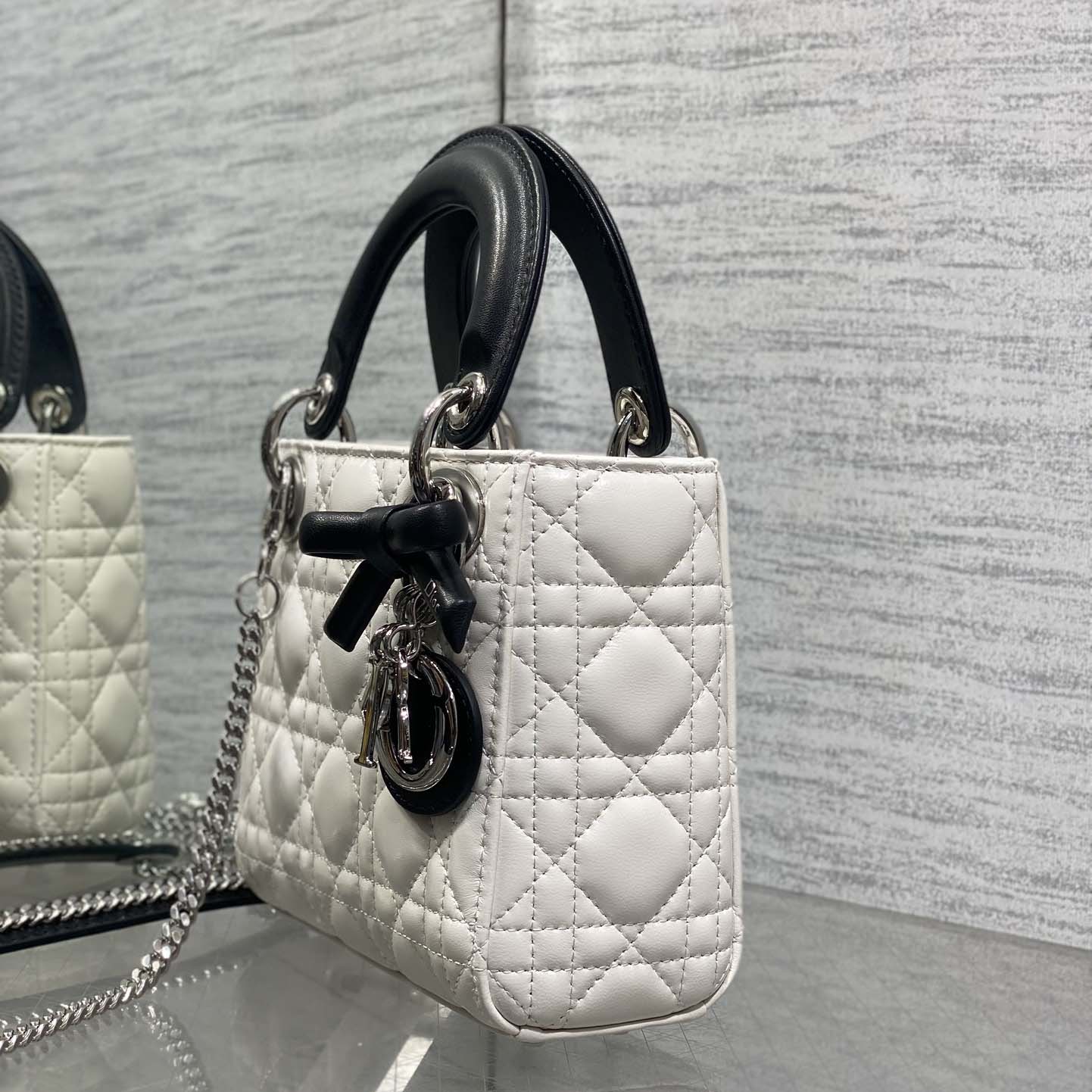 Dior Or Mini Lady Dior Bag with Chain  - DopestKickz