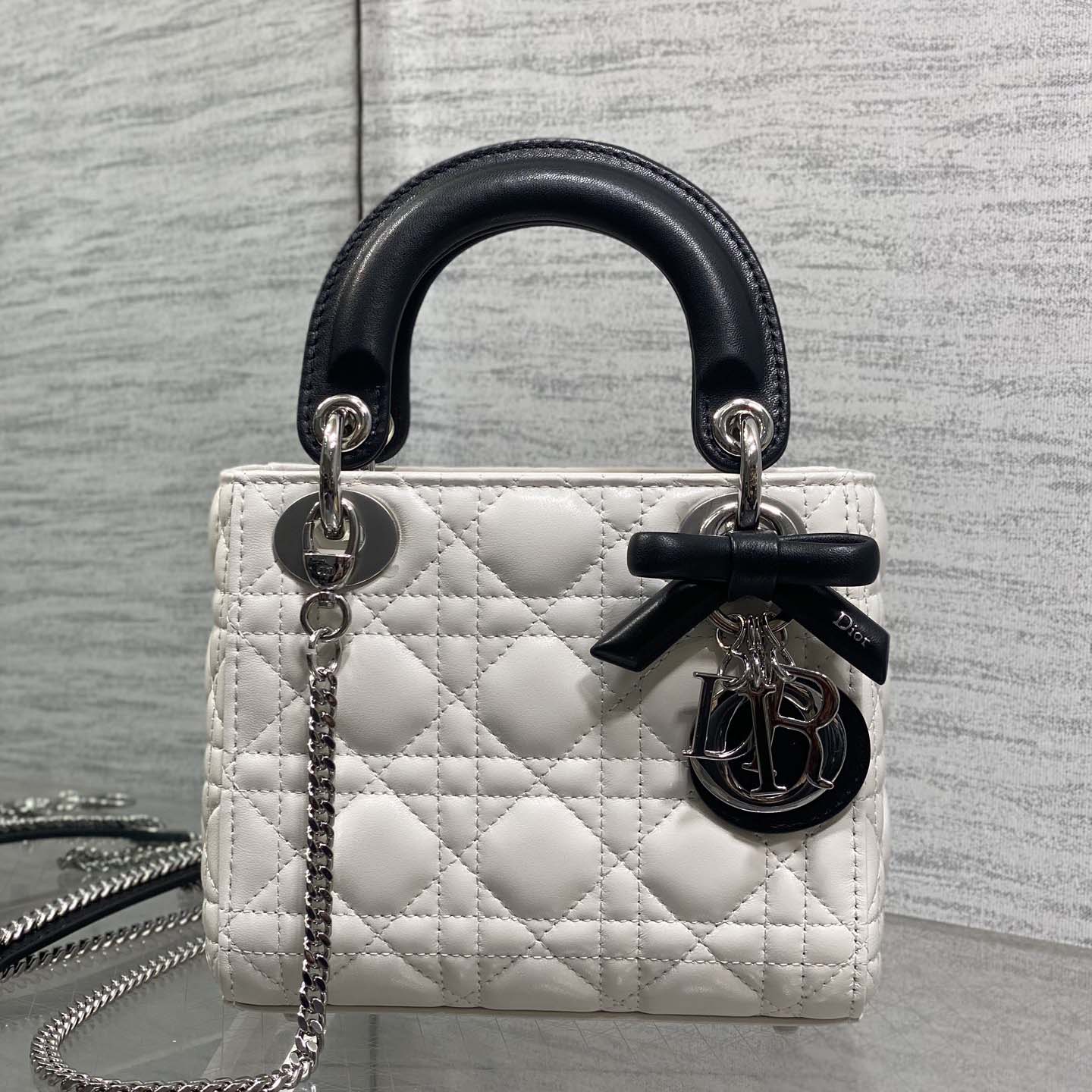 Dior Or Mini Lady Dior Bag with Chain  - DopestKickz